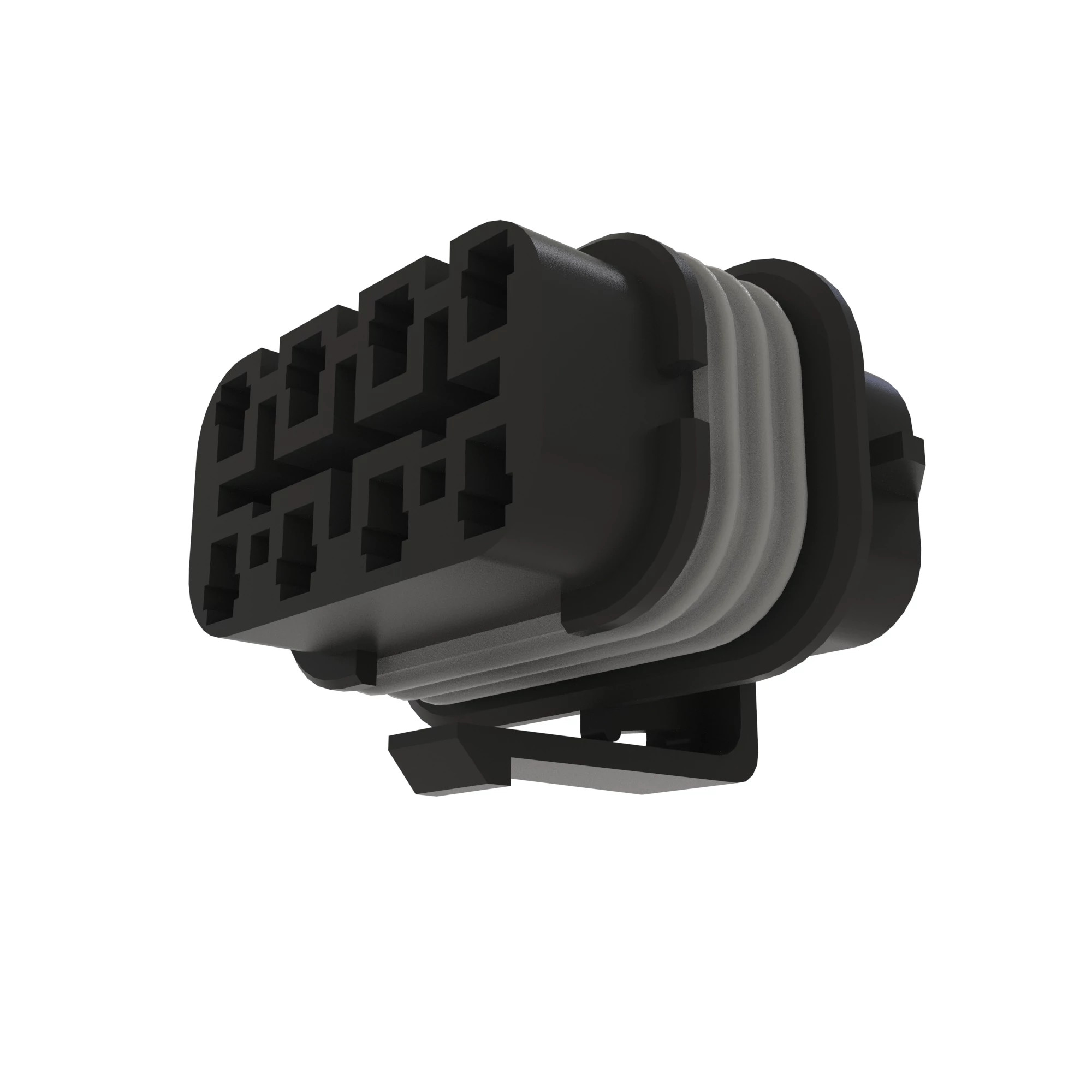 John Deere Gray Internal Electrical Connector Housing, 6 Cavities - 57M8984