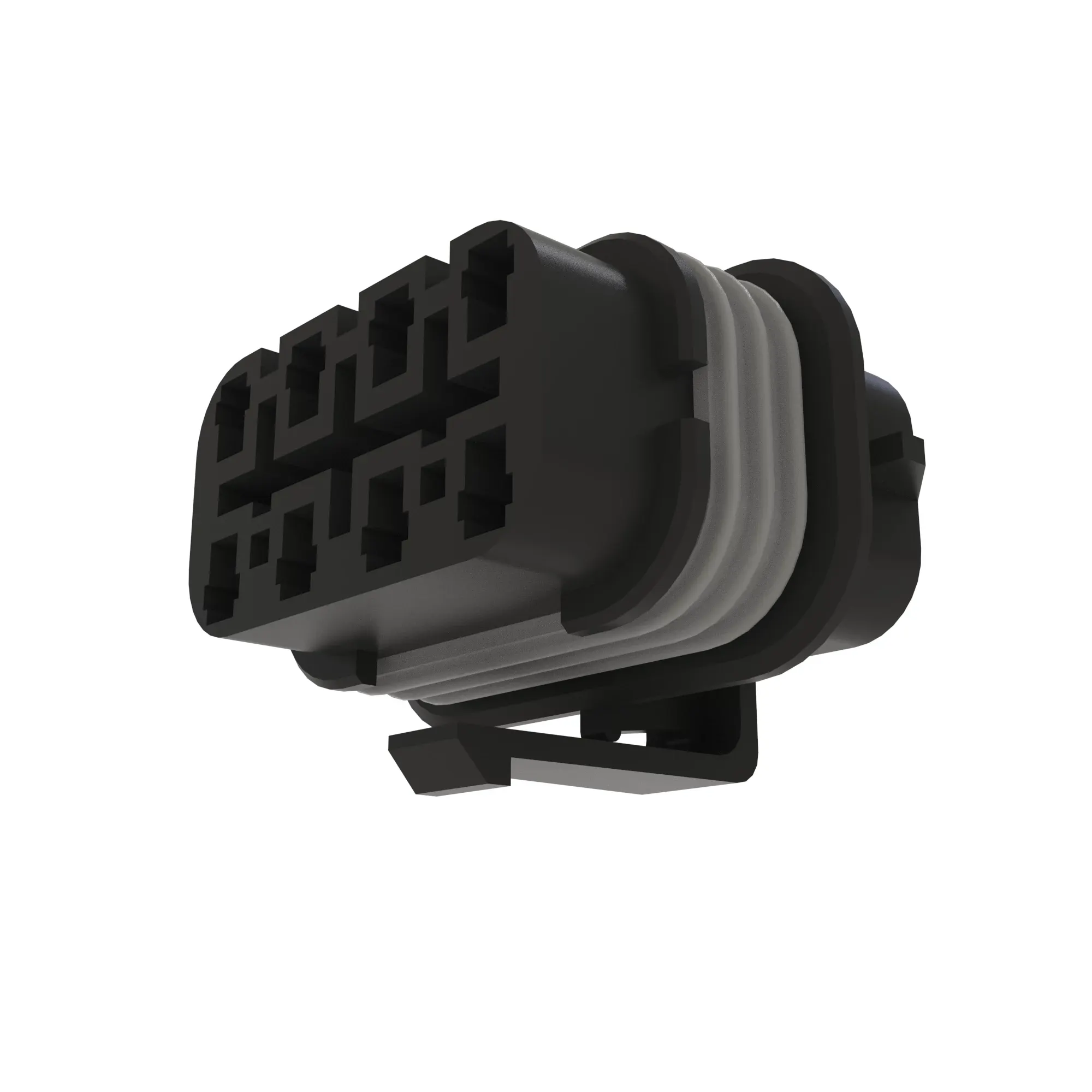 John Deere Gray Internal Electrical Connector Housing, 6 Cavities - 57M8984