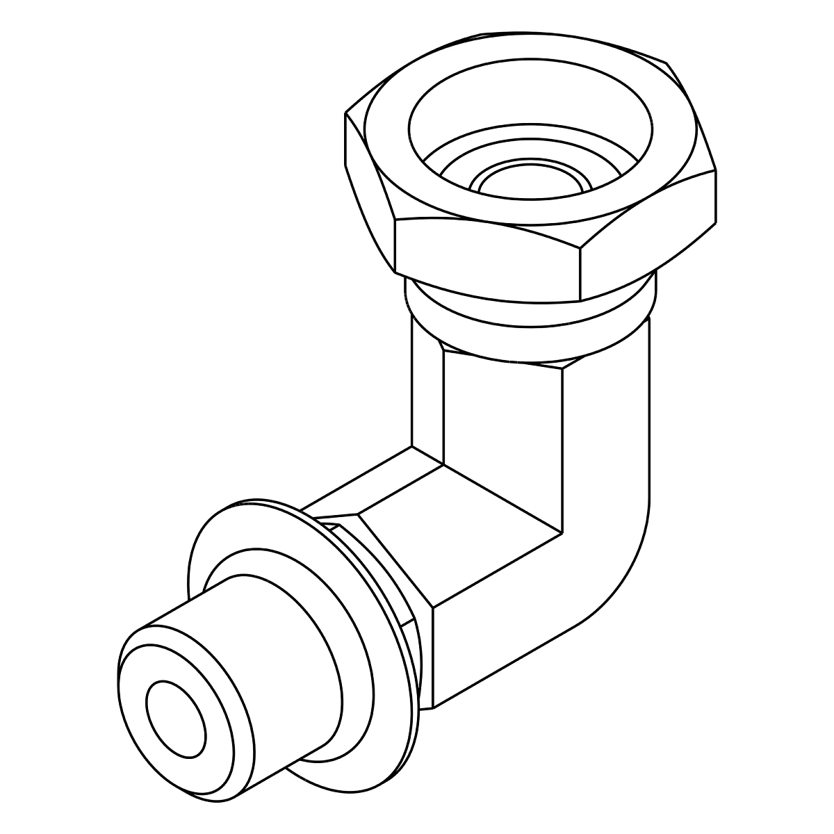 Fitting, 90 Degree Elbow Assy