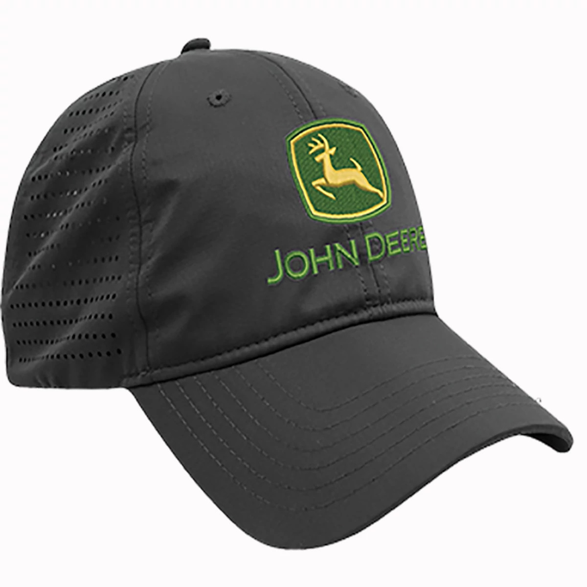 Men Black Mid Fit Hat | JohnDeereStore