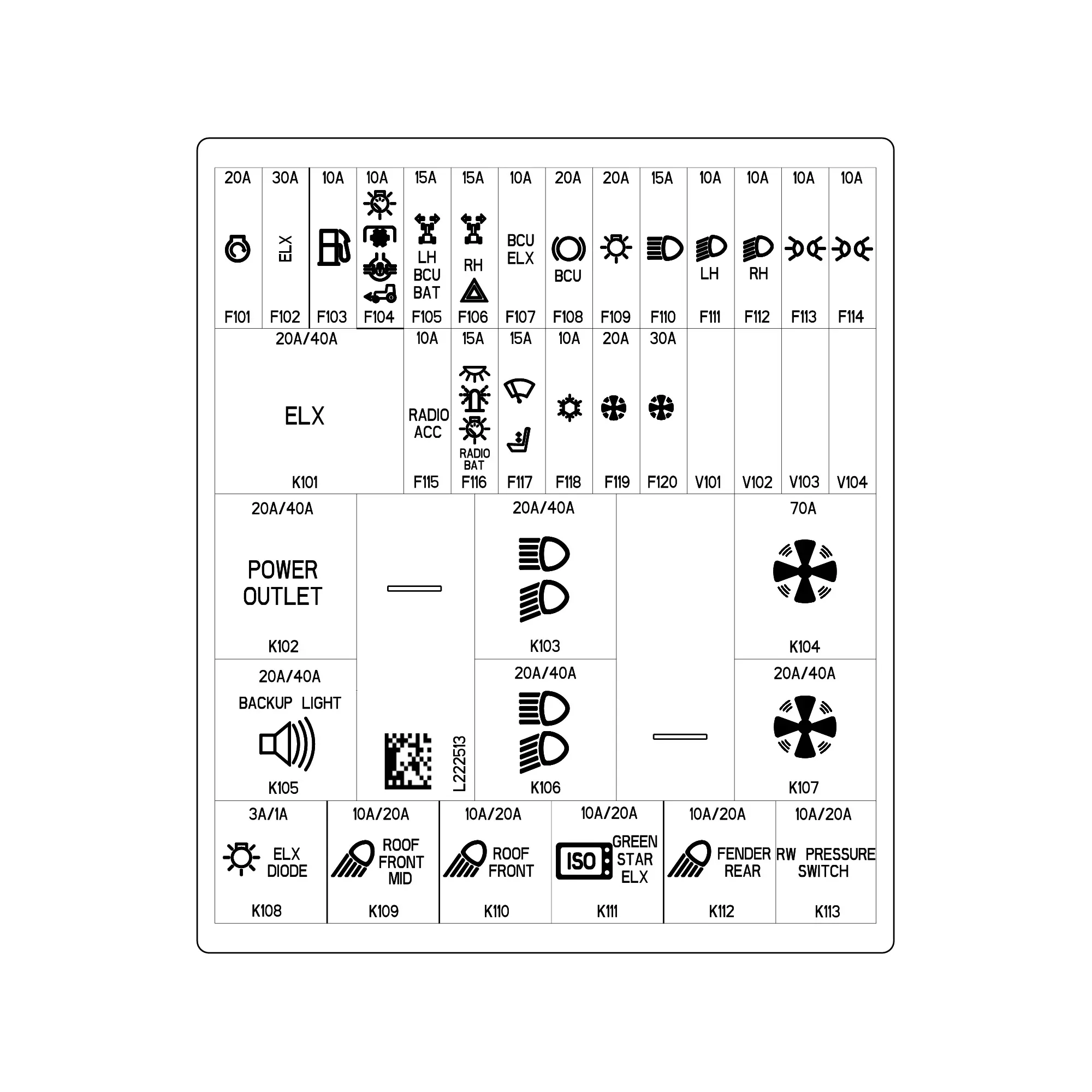 John Deere Cab Symbol Insert - L222513