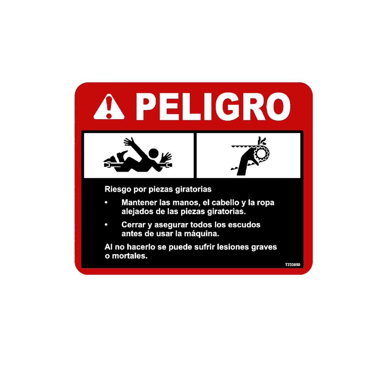 Label, Danger, Spanish Rotating Par