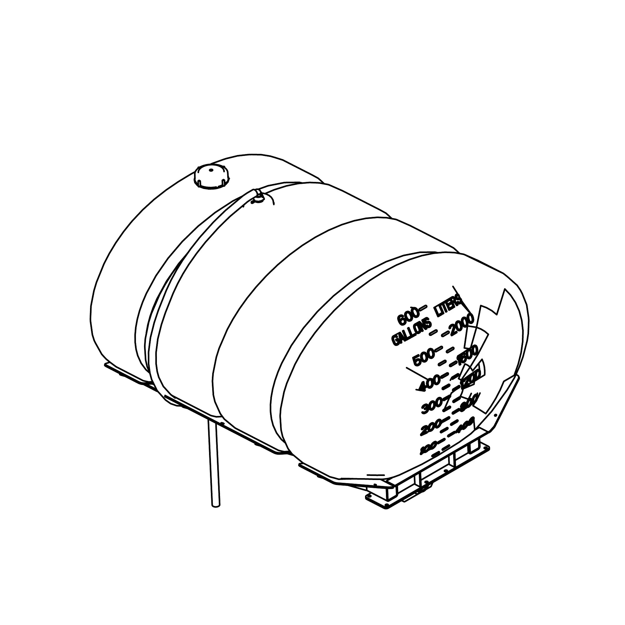 John Deere Liquid Fertilizer Tank Kit, 600 Gallons (2271 Liter) - BA30493