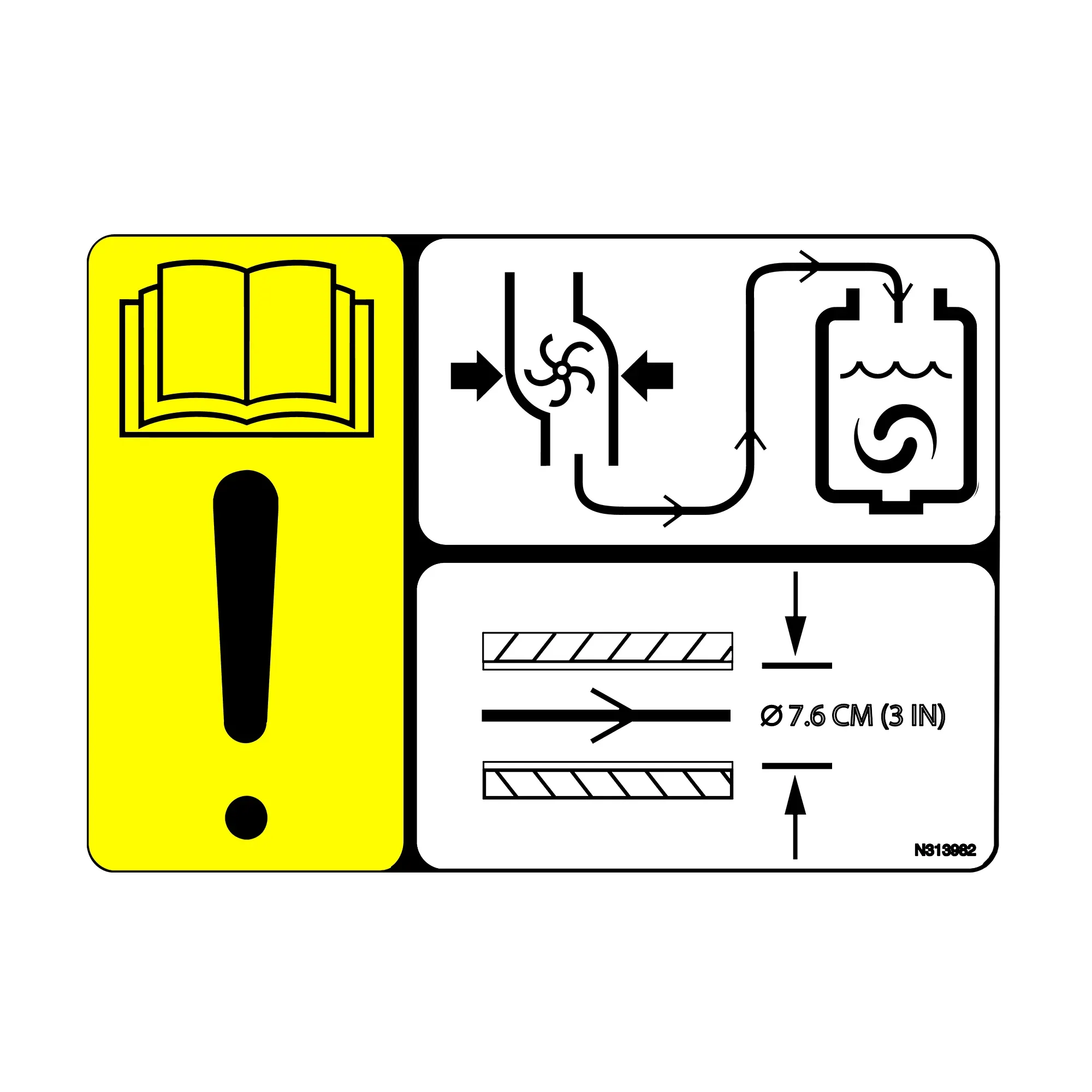 John Deere Safety Sign, Pump Loading Caution - N313982