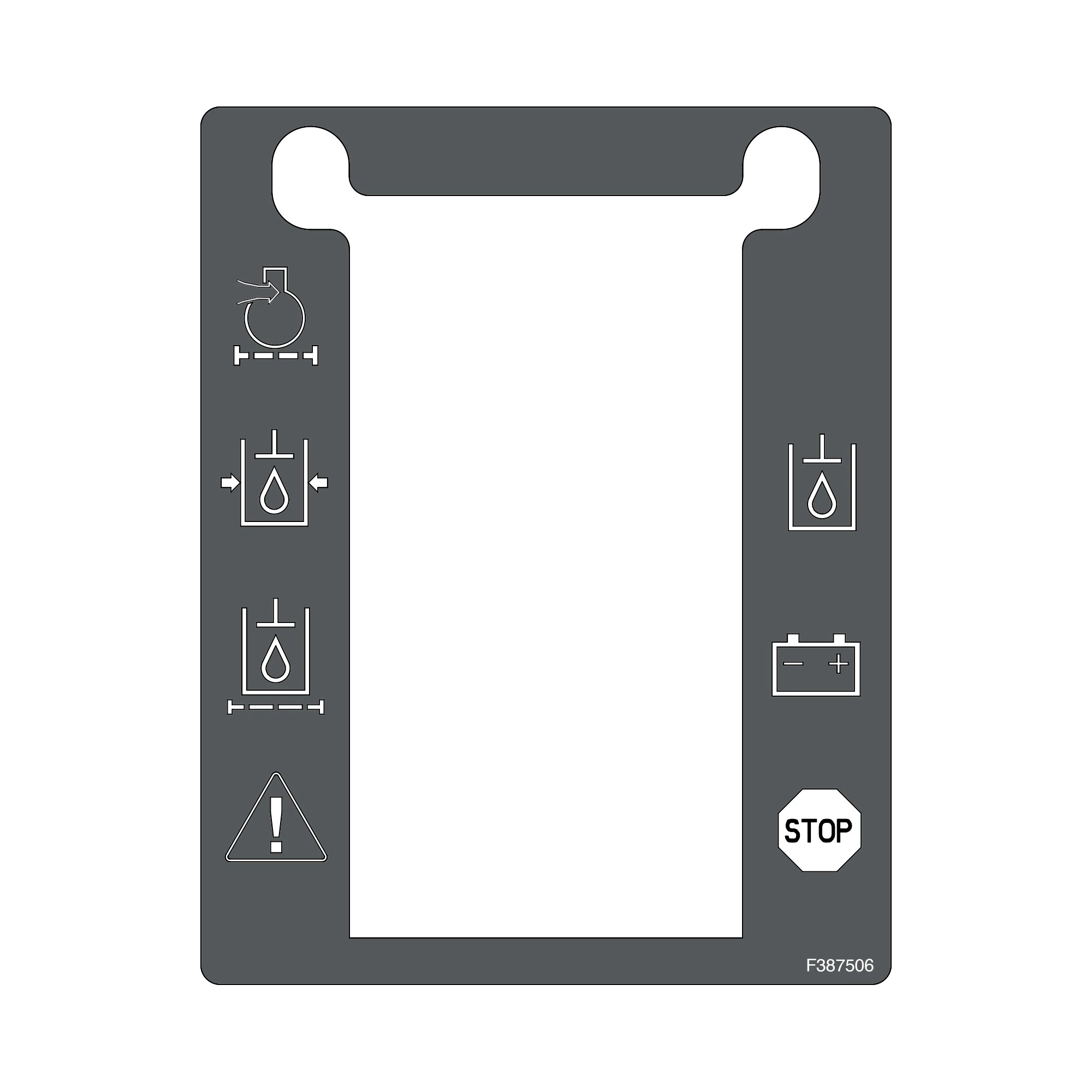 John Deere Indicator Lights, Gage Panel Decal - F387506