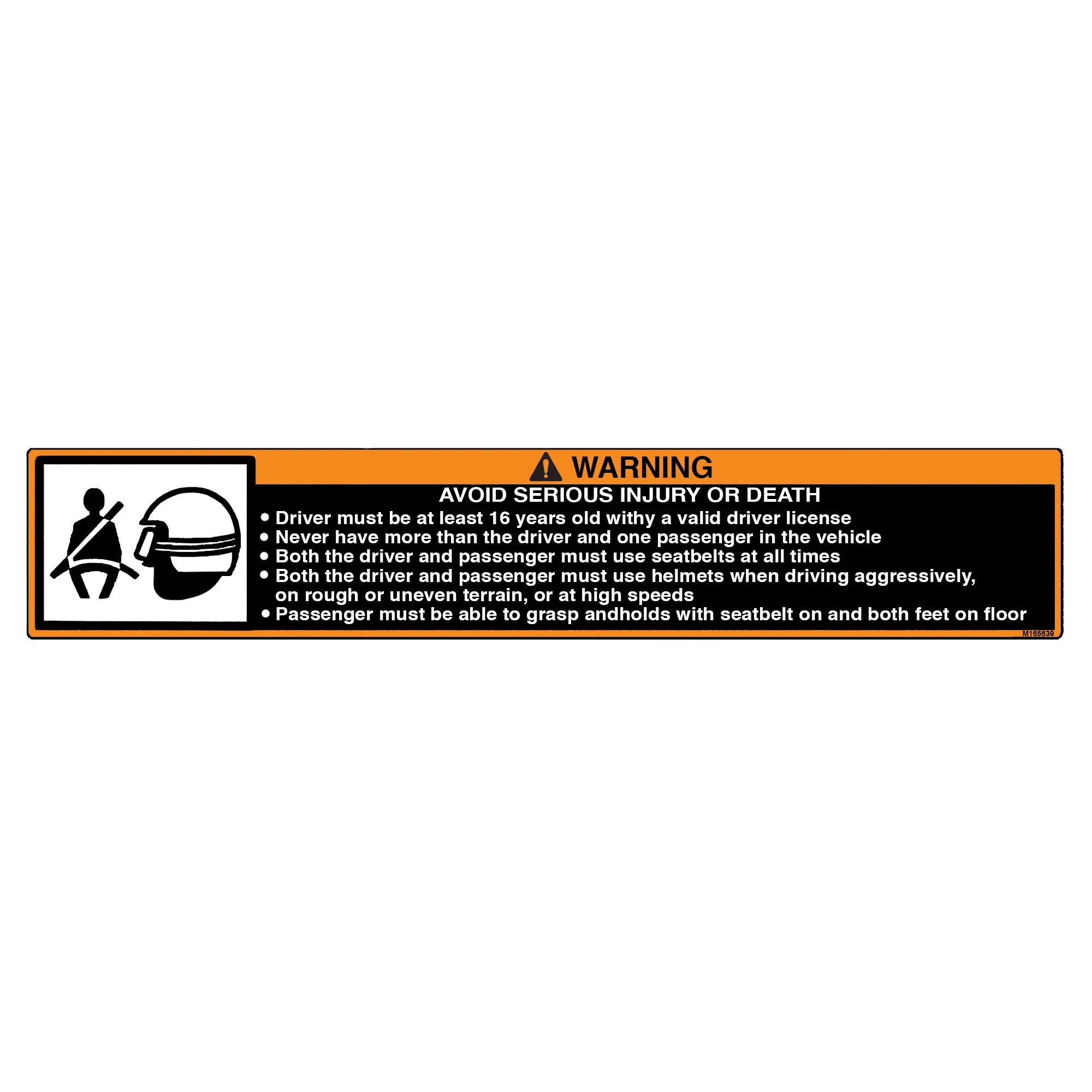 John Deere Safety Sign, Warning - M165639