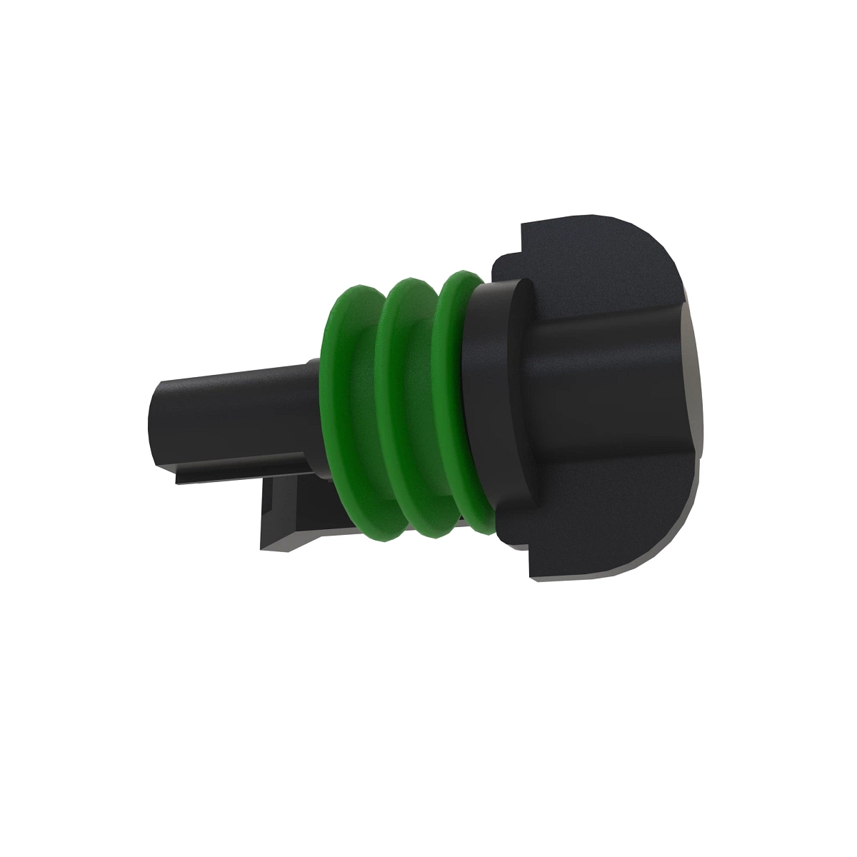 John Deere Black External Electrical Connector Housing, 1 Cavities - 57M7266