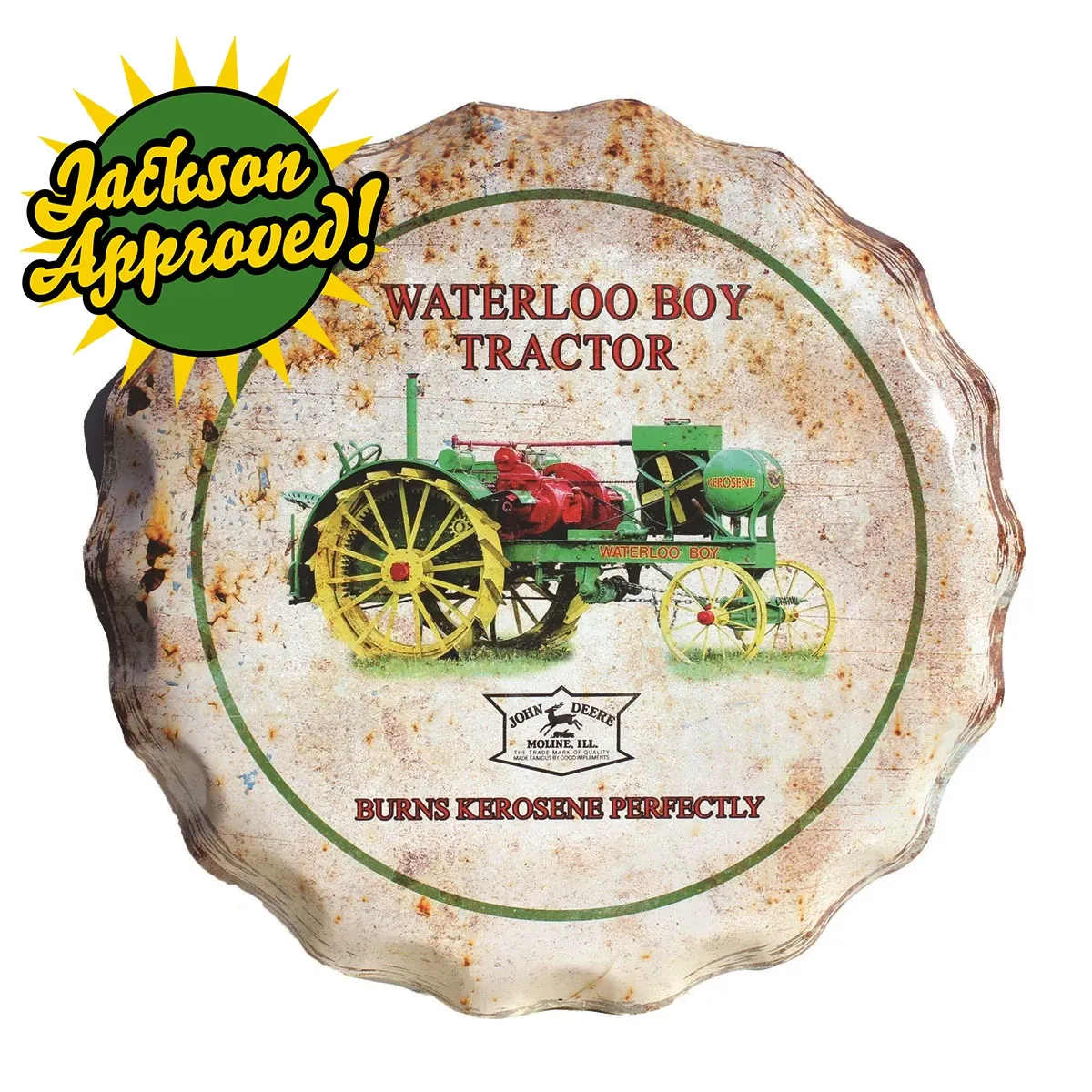 21" Metal Sign Waterloo Tractor