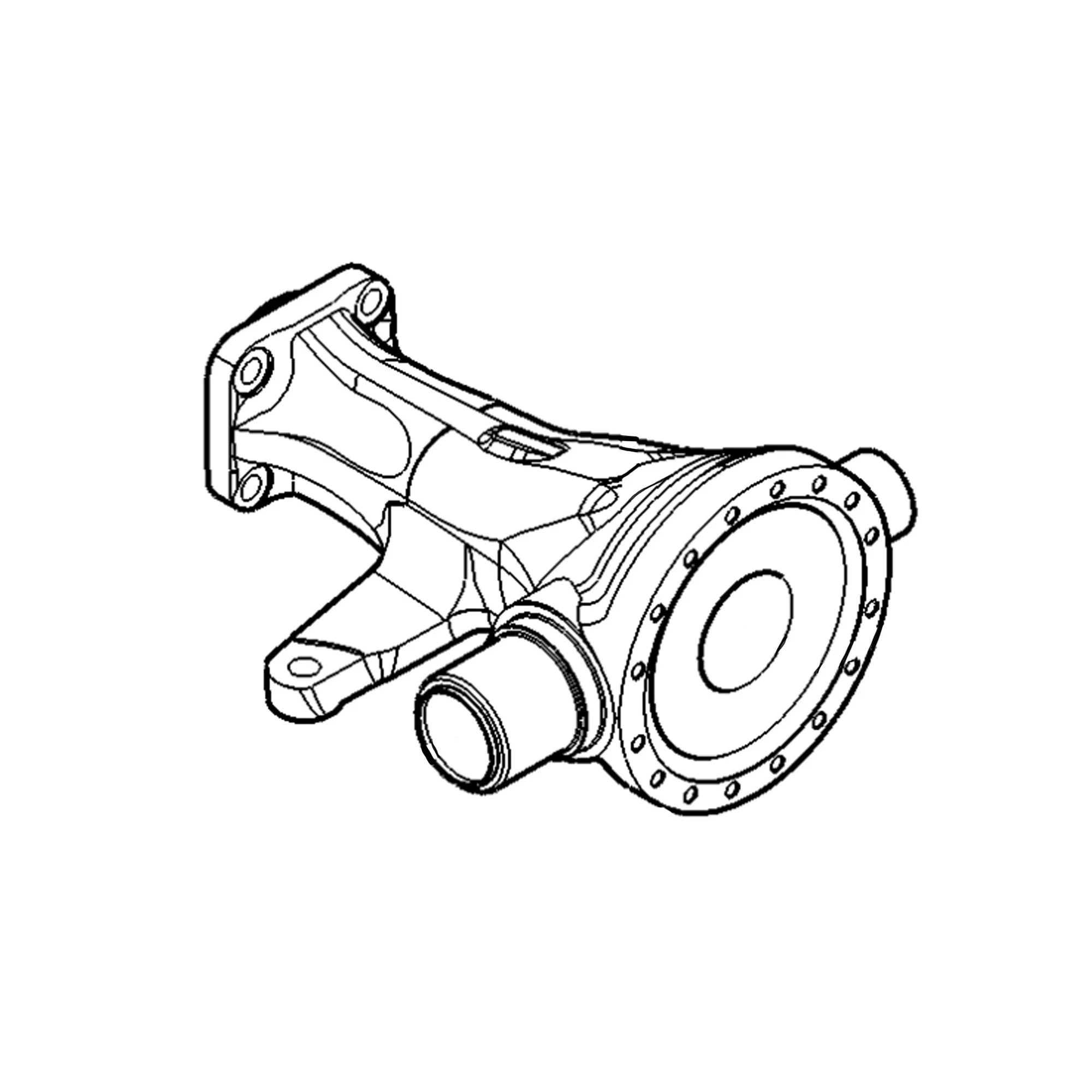 John Deere Differential LH Housing - LVU33227