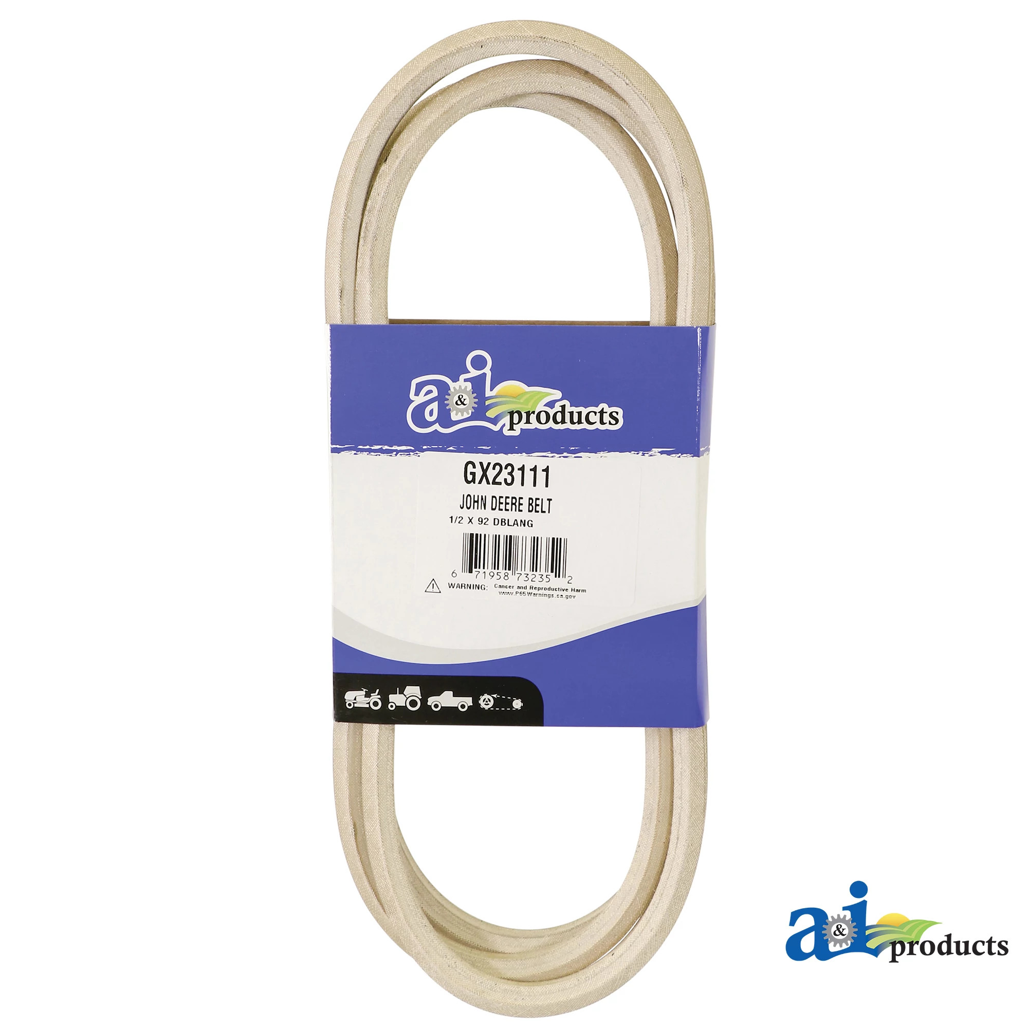 A&I Products Mower Deck Drive Belt, Right Side - A-GX23111
