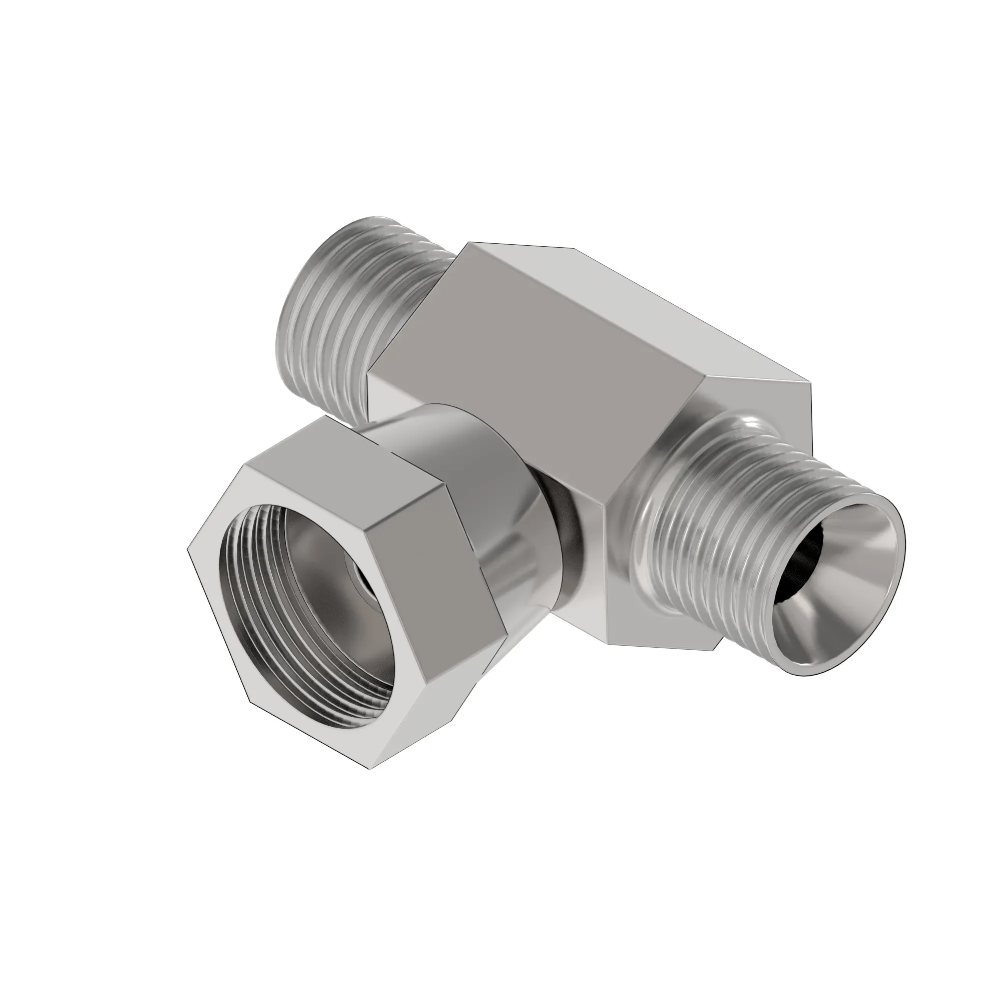 TEE FITTING, ONE SIDE SWIVEL