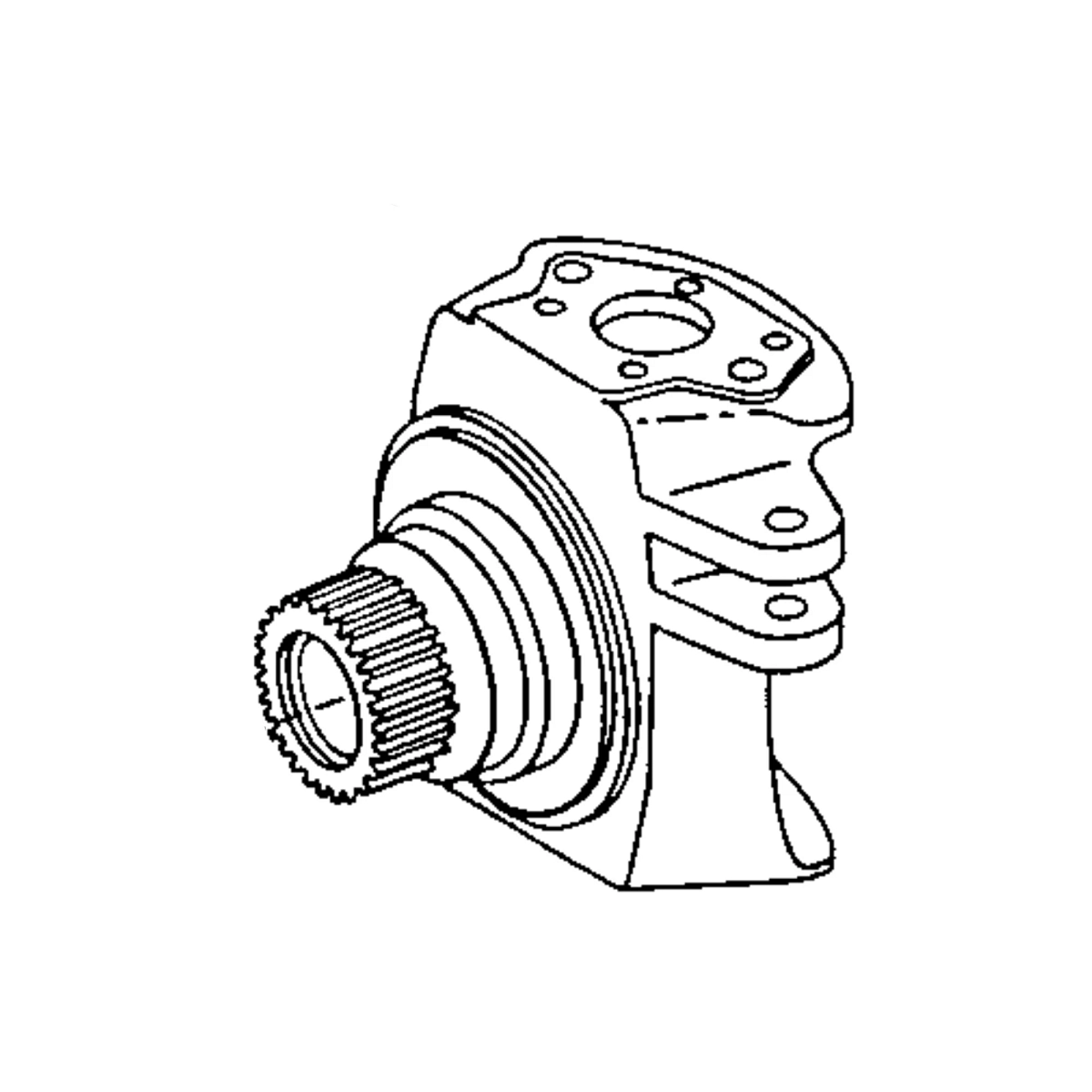 Housing, Knuckle, With Spindle, RH