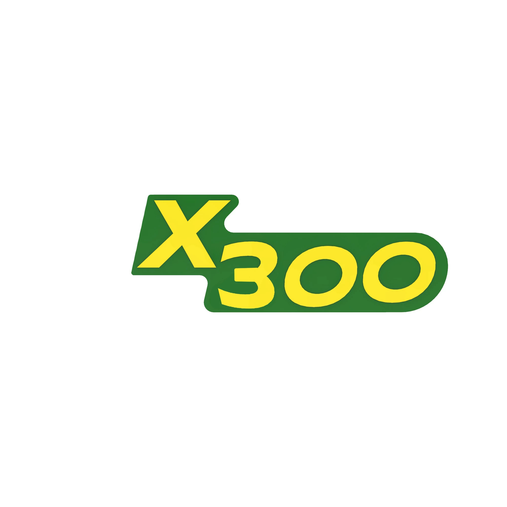John Deere X300 Model Label - M152341