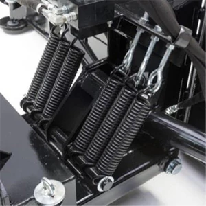 Studio close-up of a snow V-Blade's spring loaded trip mechanism