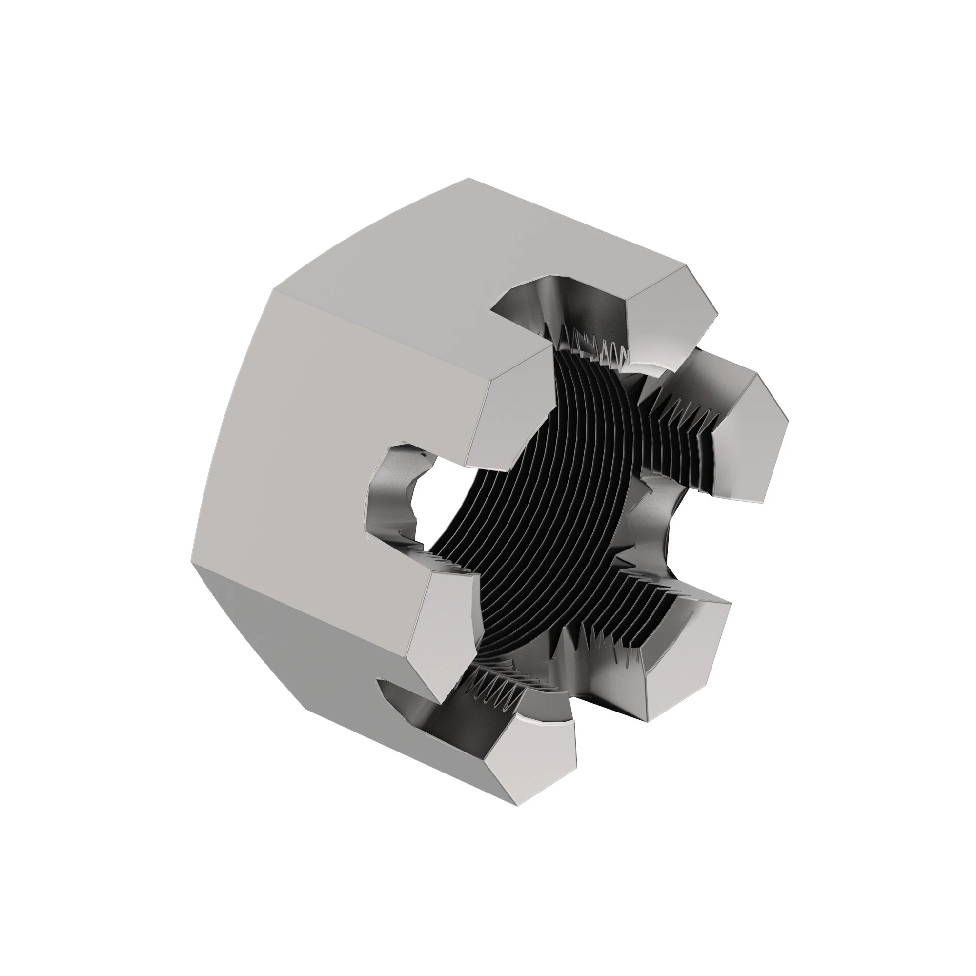 NUT, METRIC, HEX SLOTTED