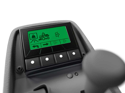 Studio close-up of TechControl display on Fairway Mower