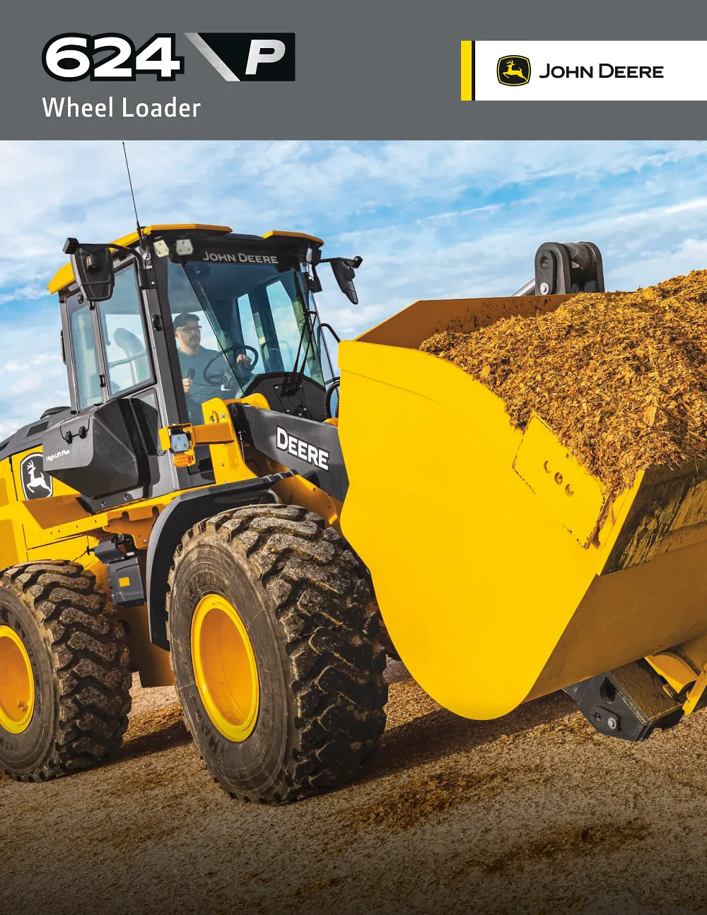 624 P-Tier Mid-Size Wheel Loader Brochure cover
