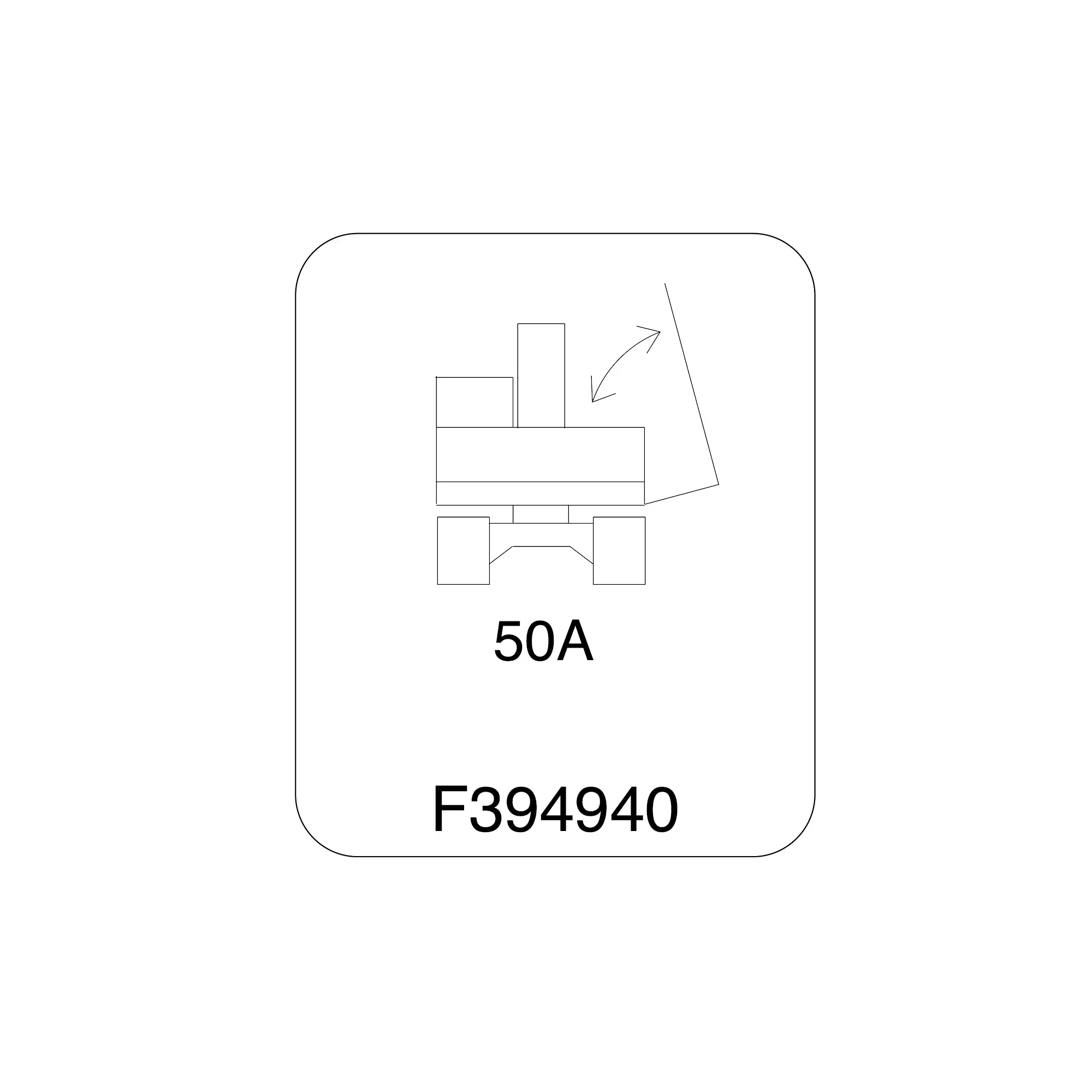 John Deere Enclosure Breaker Label - F394940