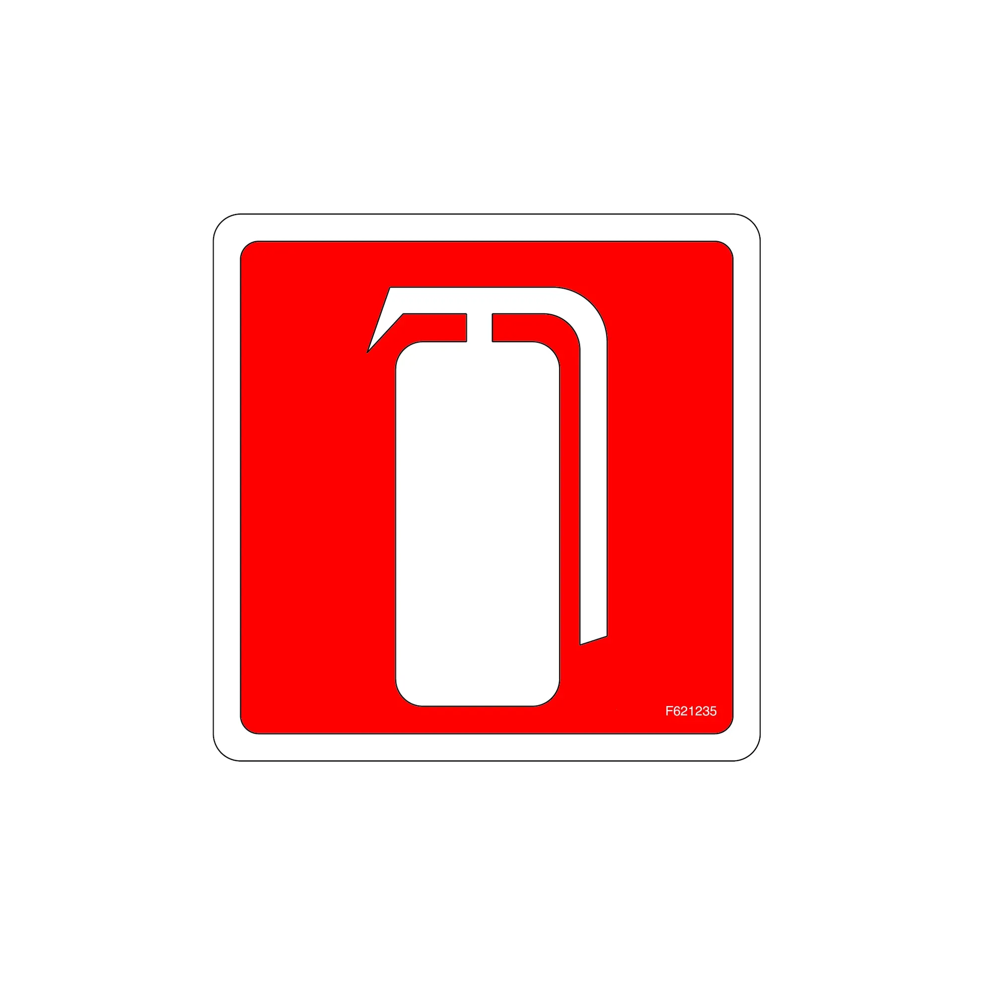 John Deere Label, Fire Extinguisher - F621235