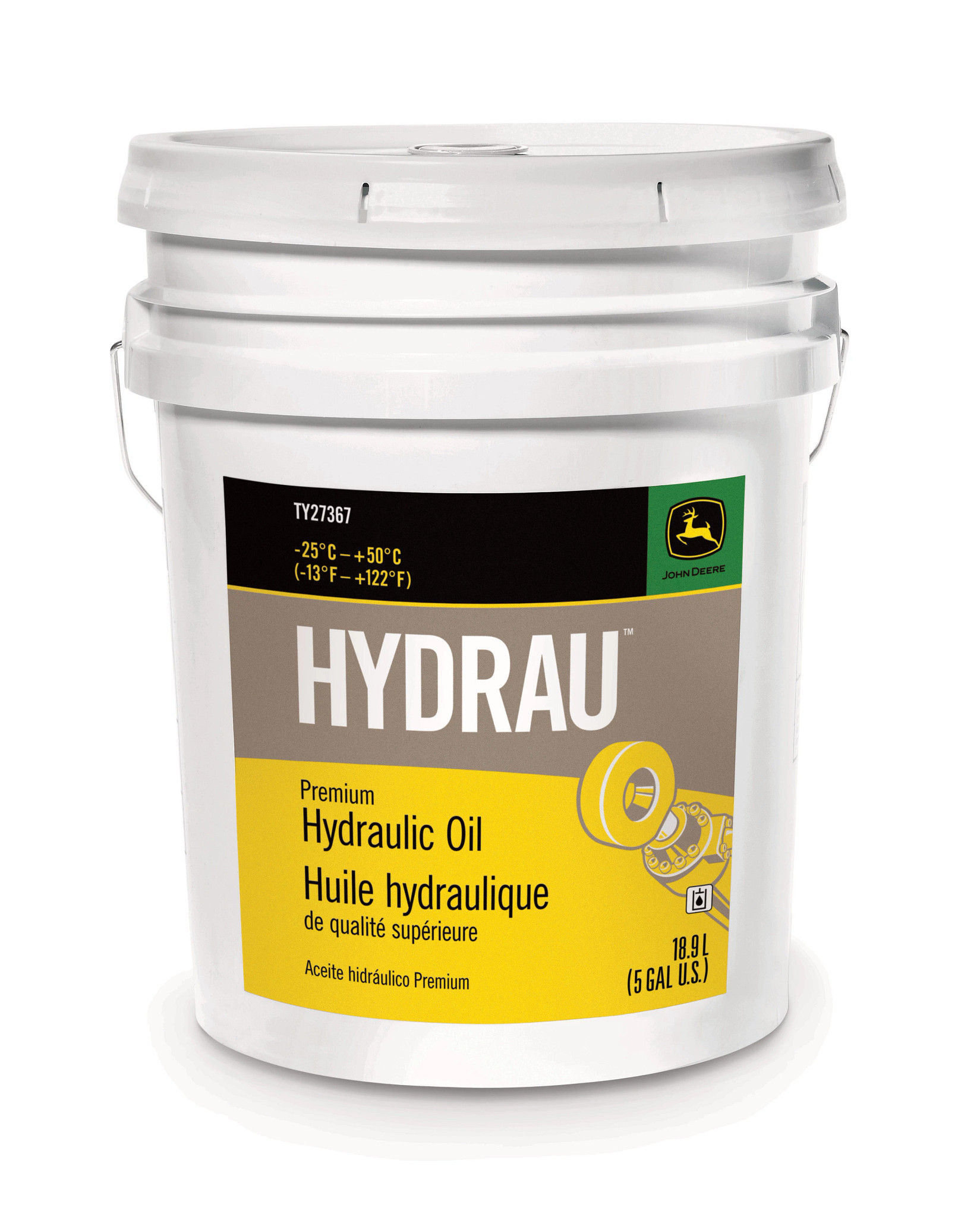 John Deere Hydraulic Oil, Hydrau™, ISO 68, 18.9 Liter (5 Gallon) - TY27367