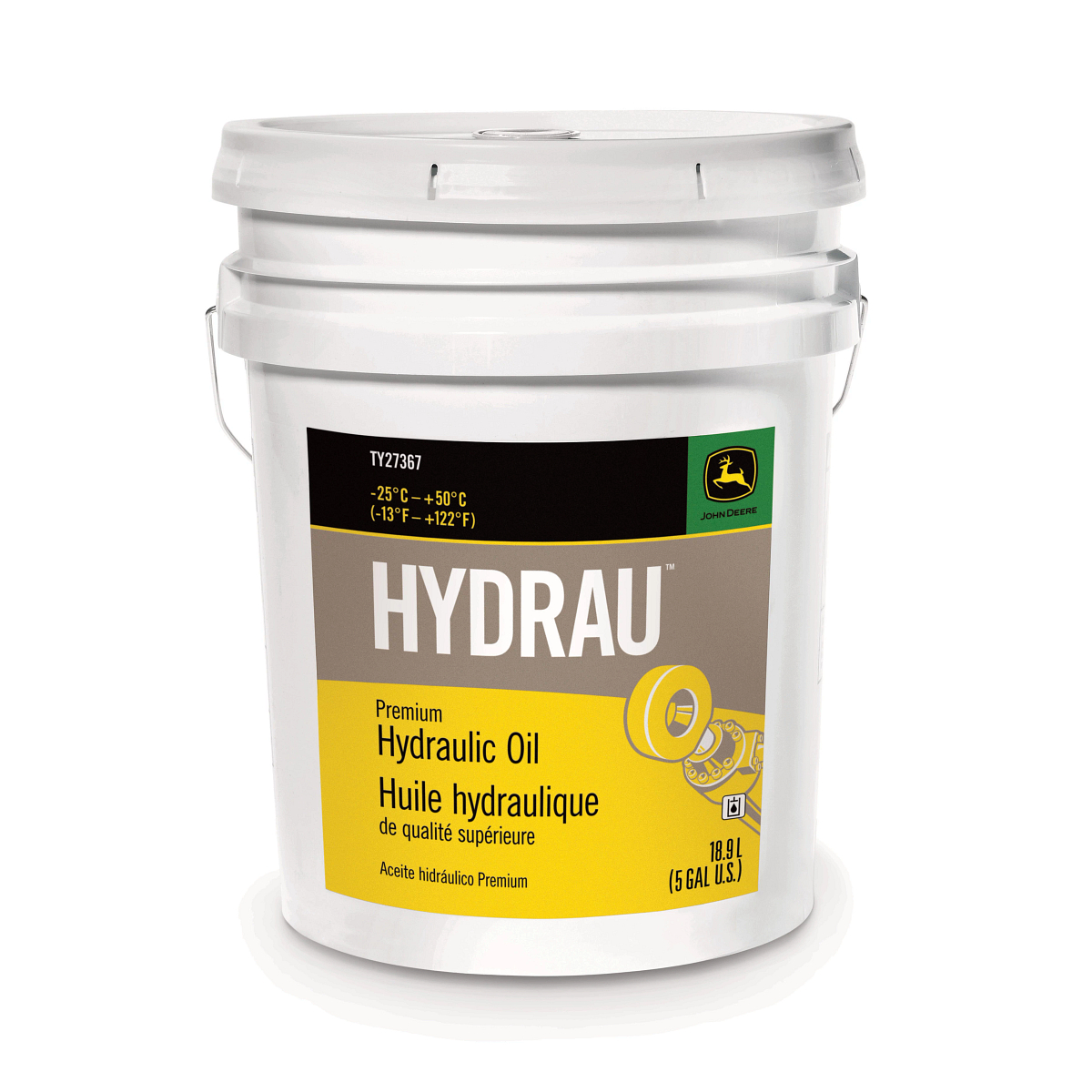 John Deere Hydraulic Oil, Hydrau™, ISO 68, 18.9 Liter (5 Gallon) - TY27367