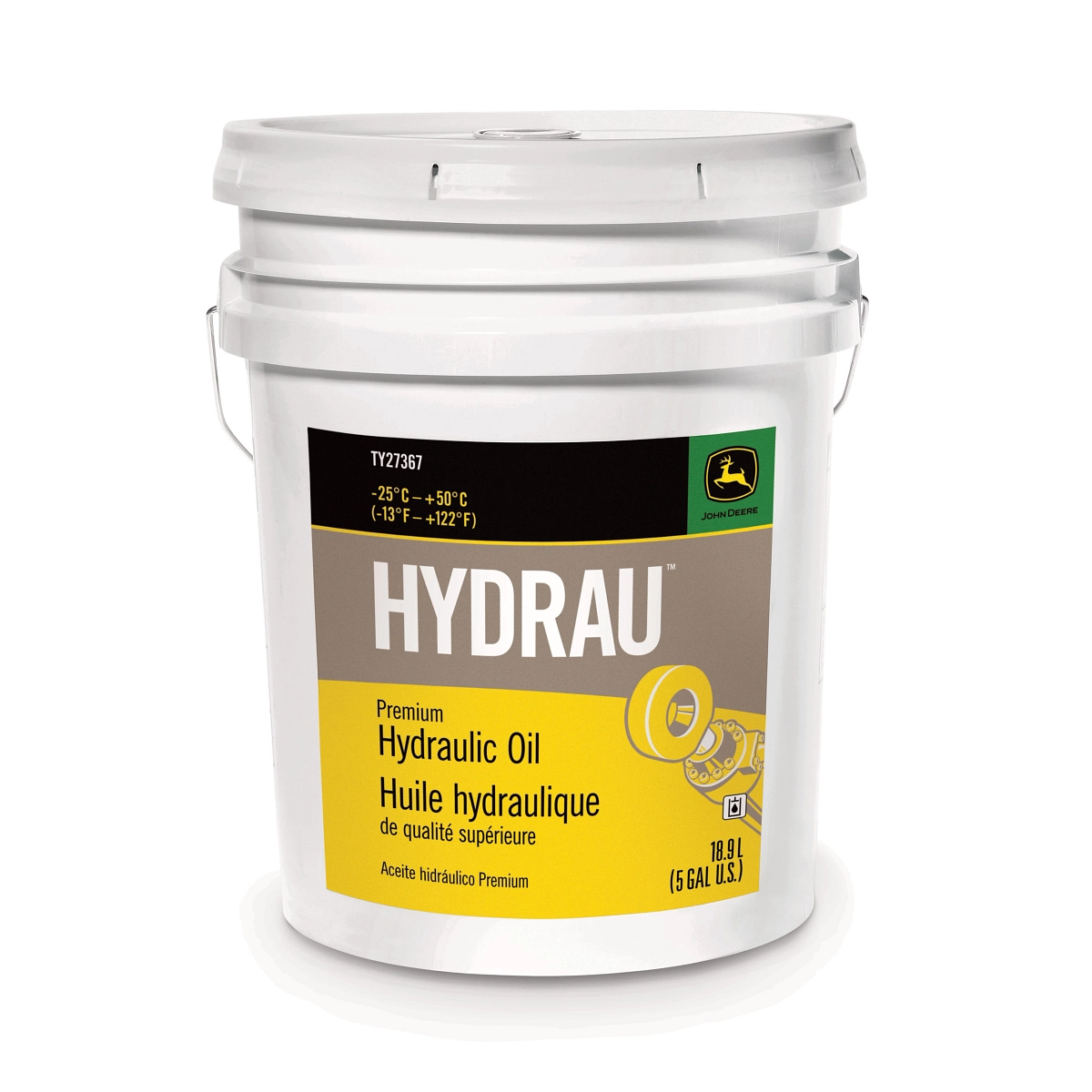 John Deere Hydraulic Oil, Hydrau™, ISO 68, 18.9 Liter (5 Gallon) - TY27367