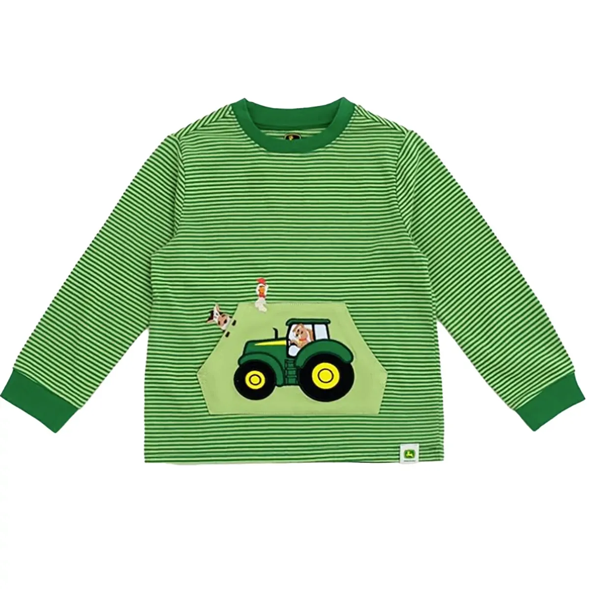 Toddler Striped Tractor Long Sleeve T-Shirt