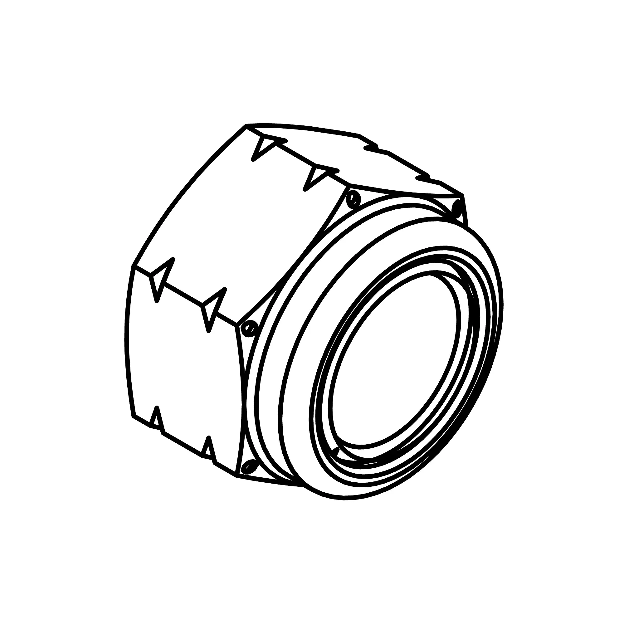 John Deere Hexagonal Lock Nut, 9/16" - T403947
