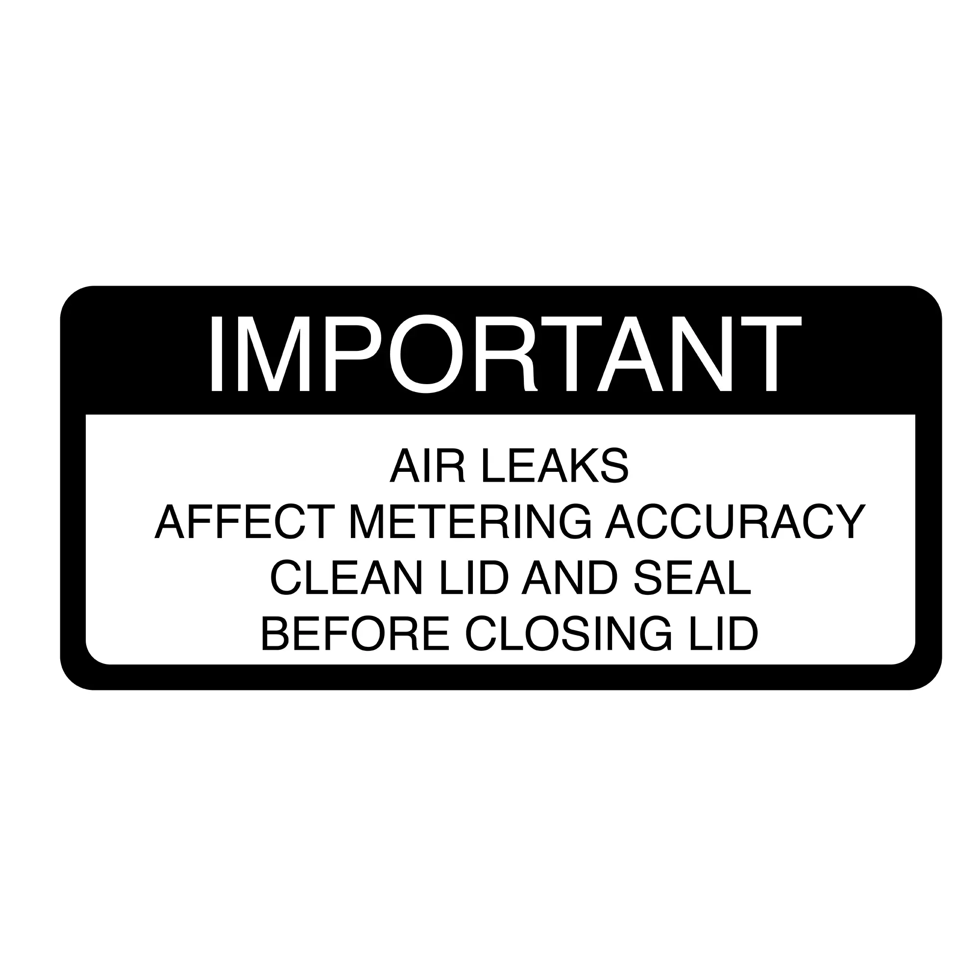 John Deere Lid Air Leaks Decal - A61352