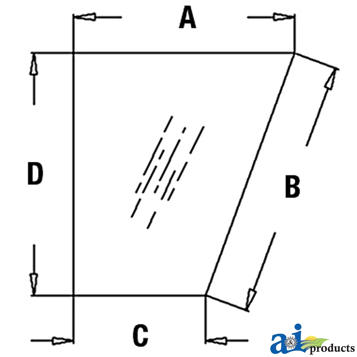 Glass, RH Lower Side Window