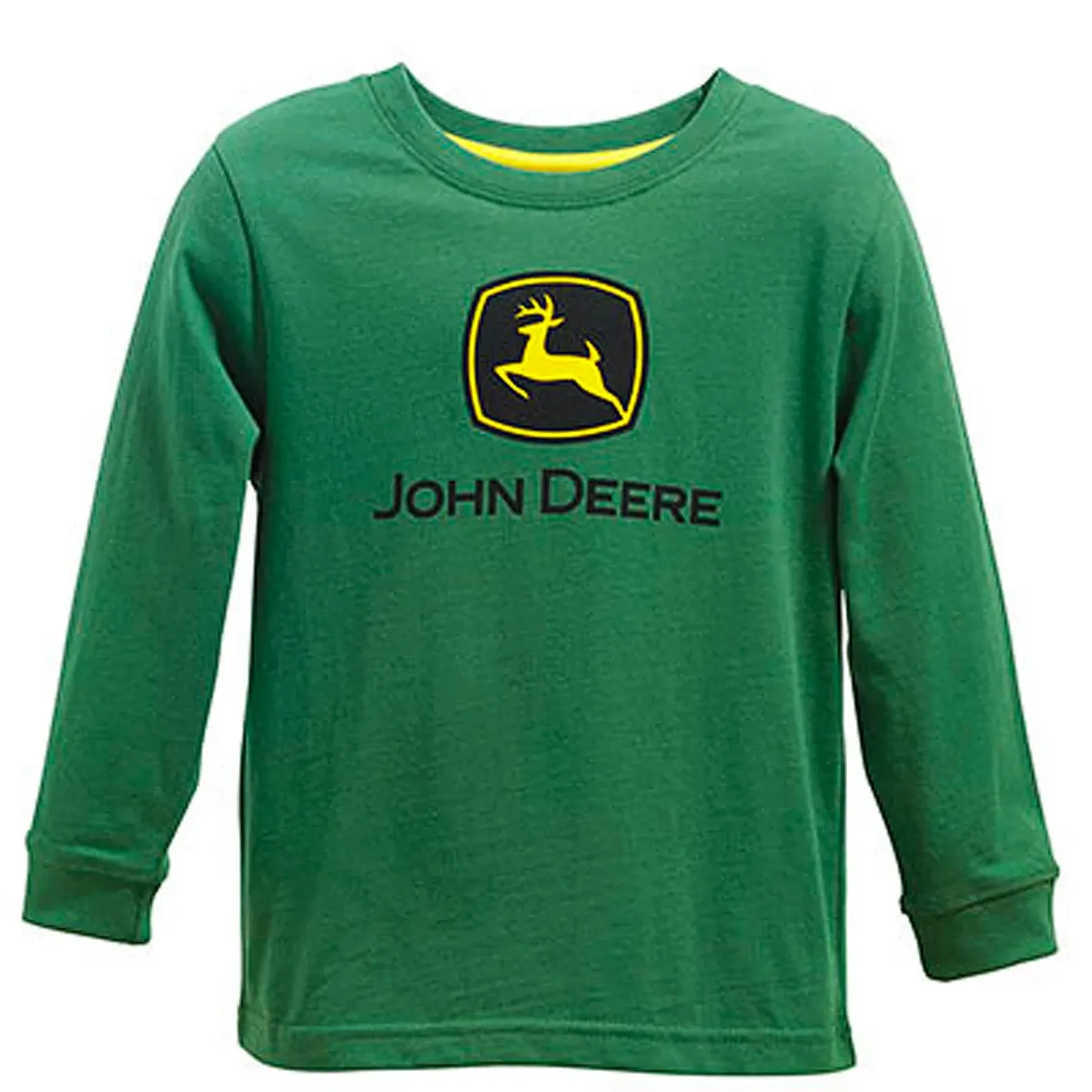 "Youth Boys Long Sleeve Green Logo T-Shirt"