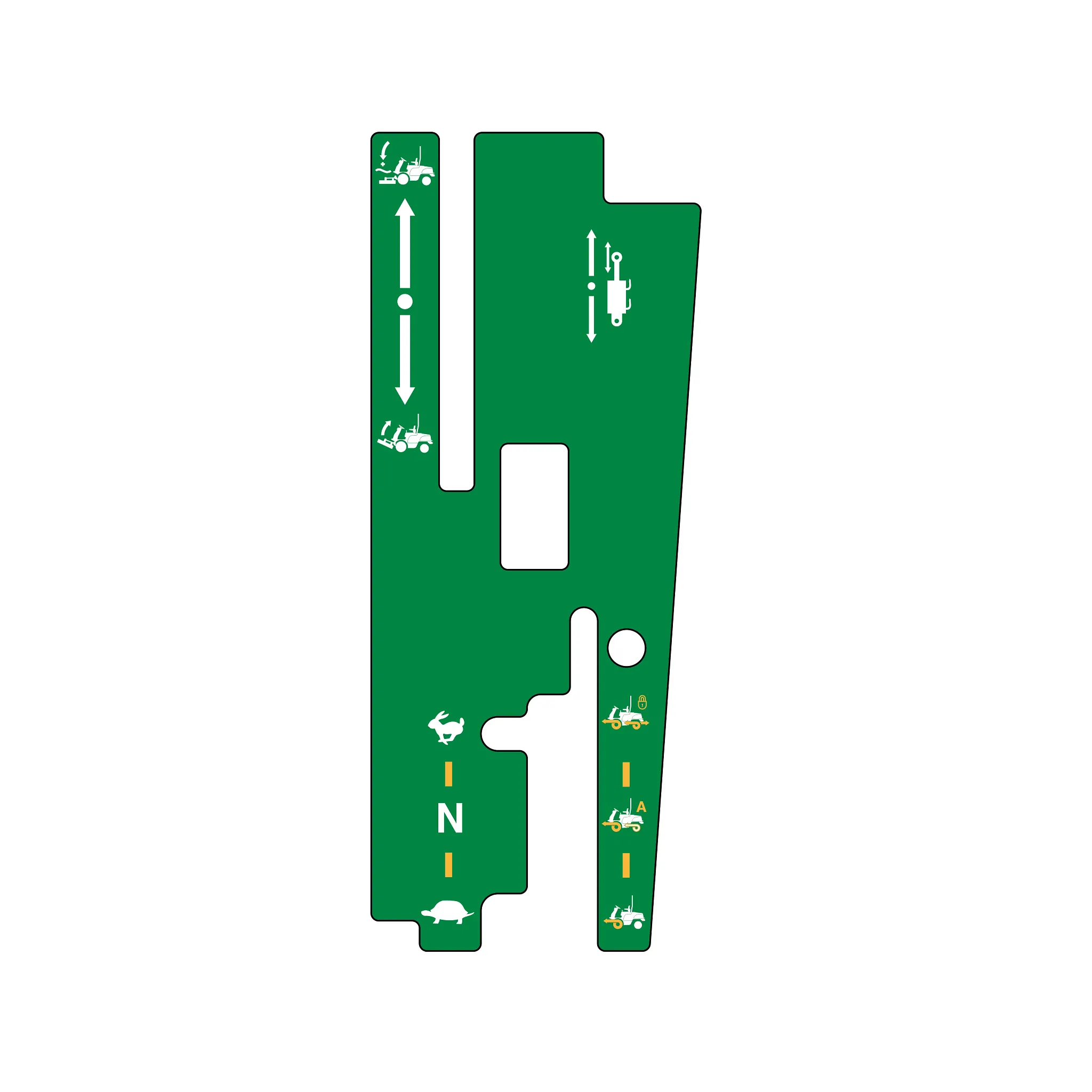 John Deere Right Side Console Label - TCU40172