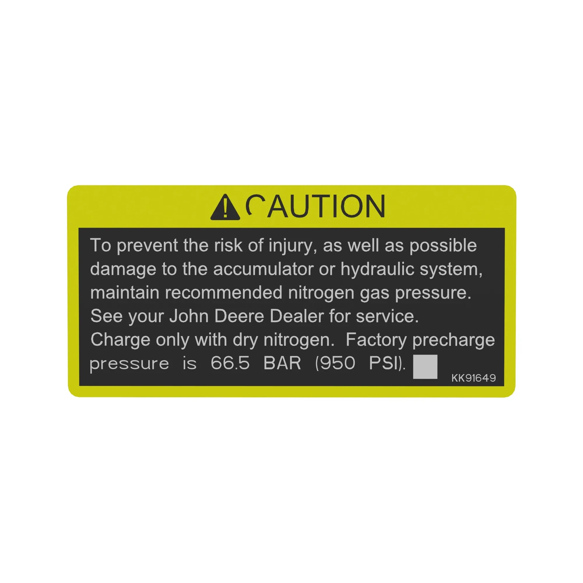John Deere Safety Sign - KK91649