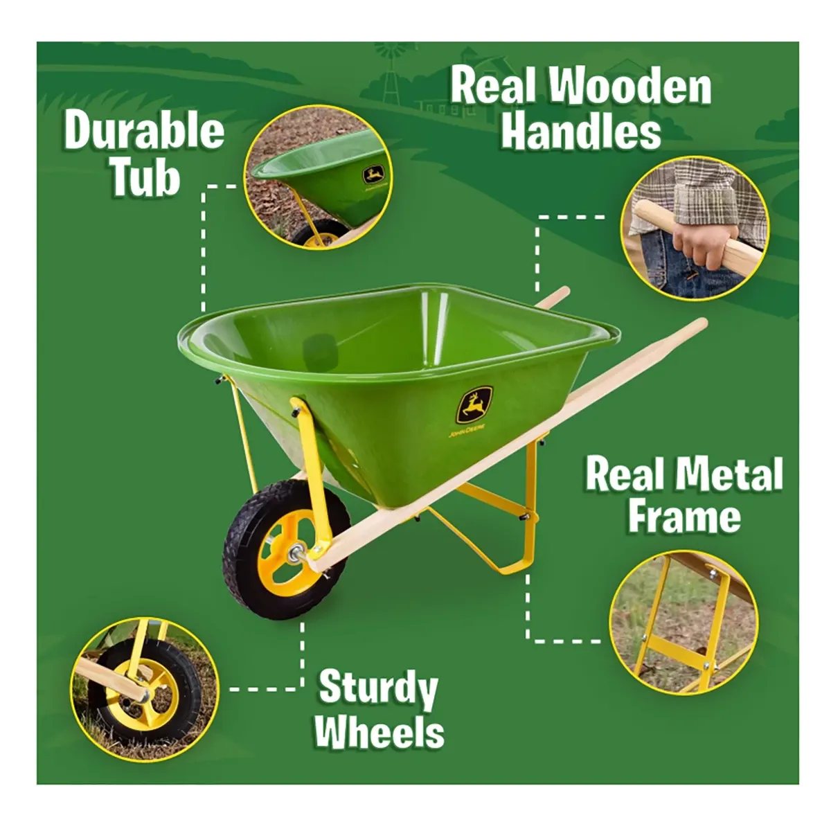 8 Piece Garden Set with Wheelbarrow