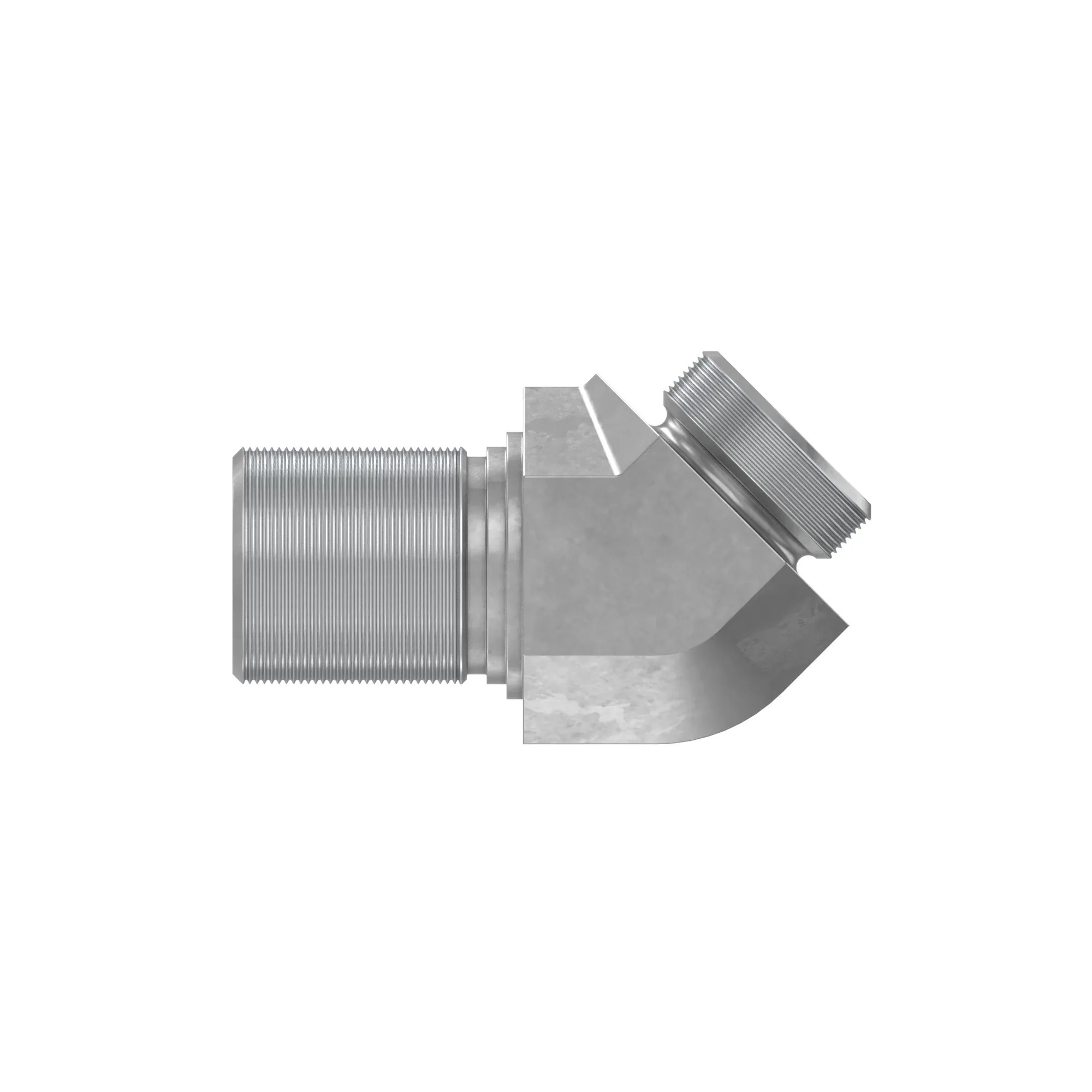 45 DEGREE BULKHEAD ELBOW, ORFS
