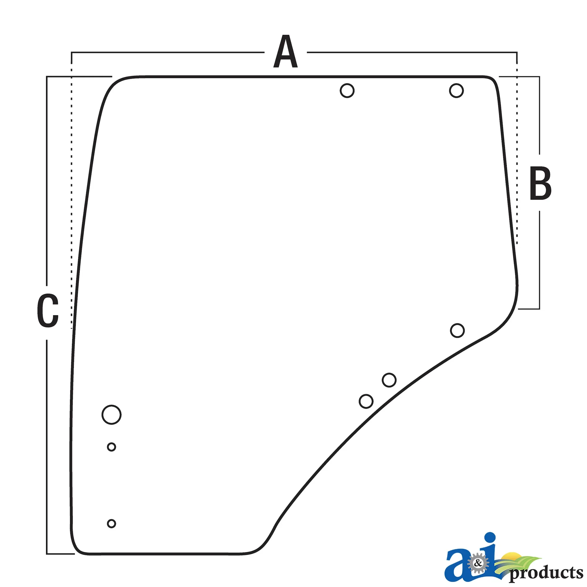A&I Products Door Glass, Left Side - A-R564757