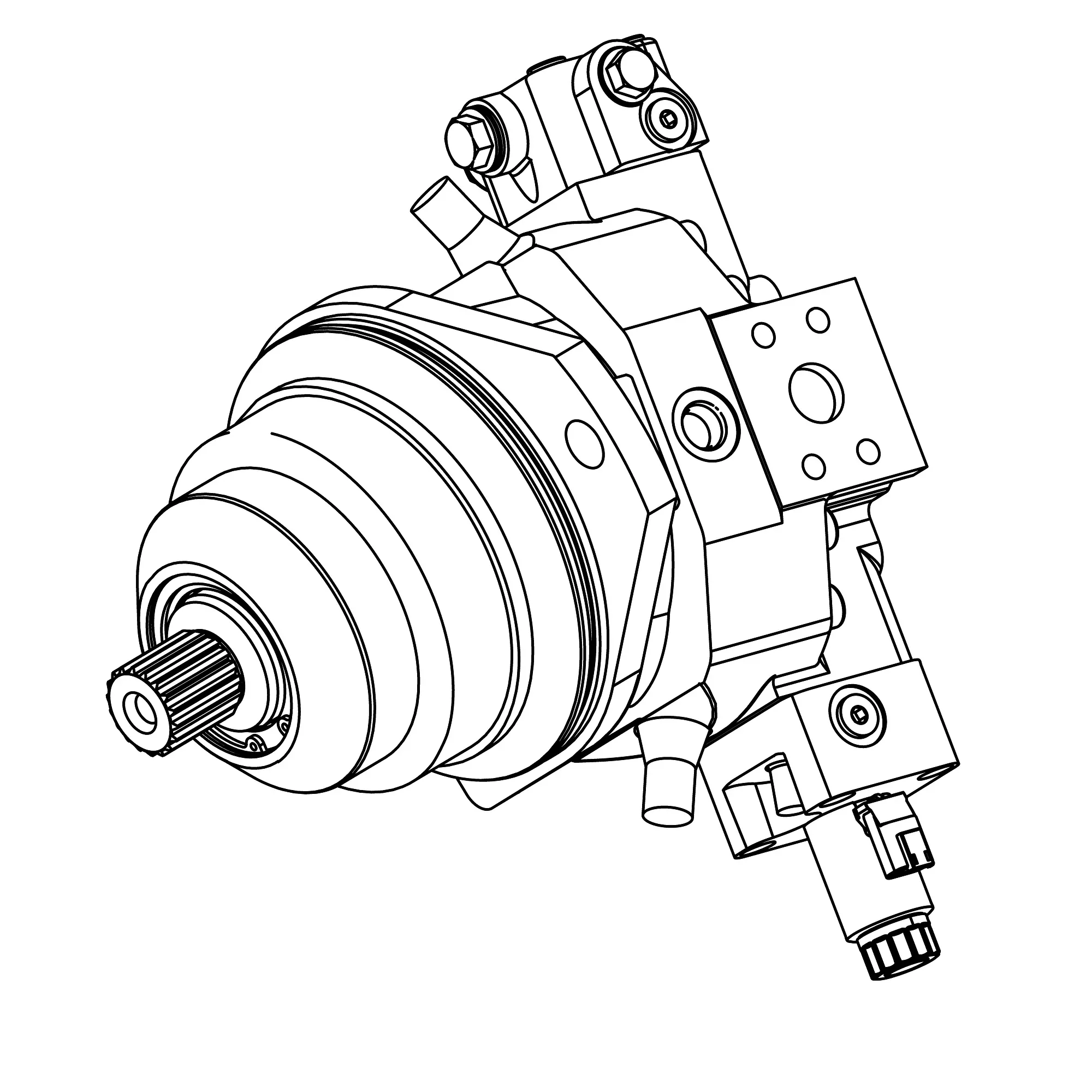 John Deere Wheel Drive Bent Axis Hydraulic Motor - AKK22748