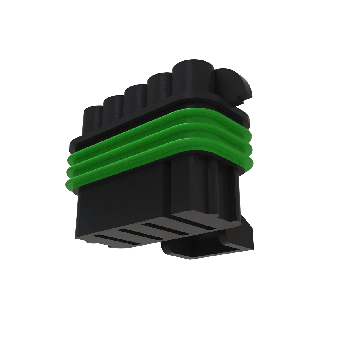 John Deere Black External Electrical Connector Housing, 10 Cavities - 57M7262