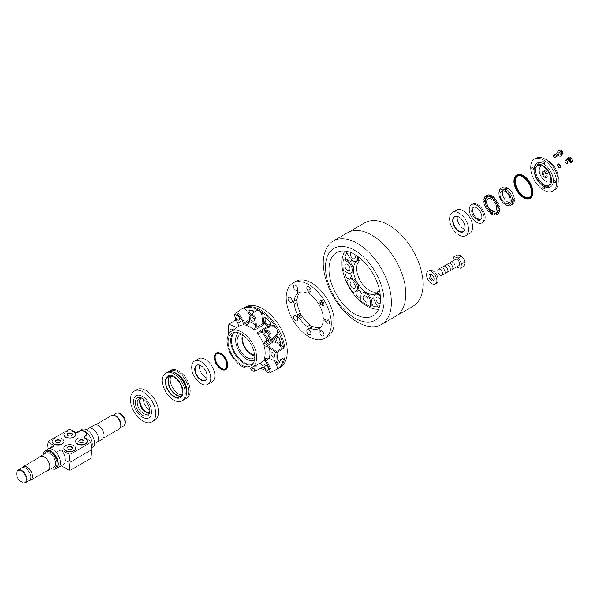 John Deere Mid-Roller Assembly Wheel Kit - RE596332