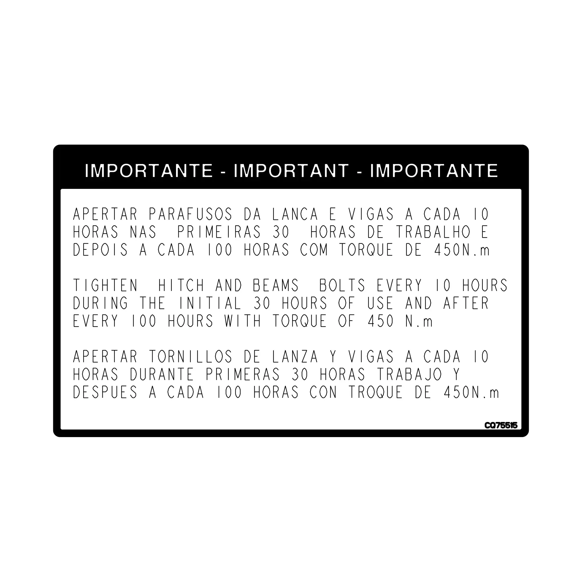 John Deere Label - CQ75515