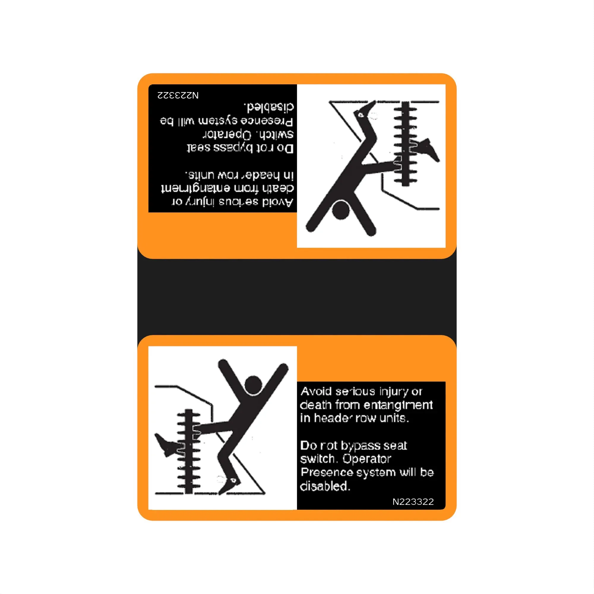 John Deere Seat Switch Bypass Panel - N223322