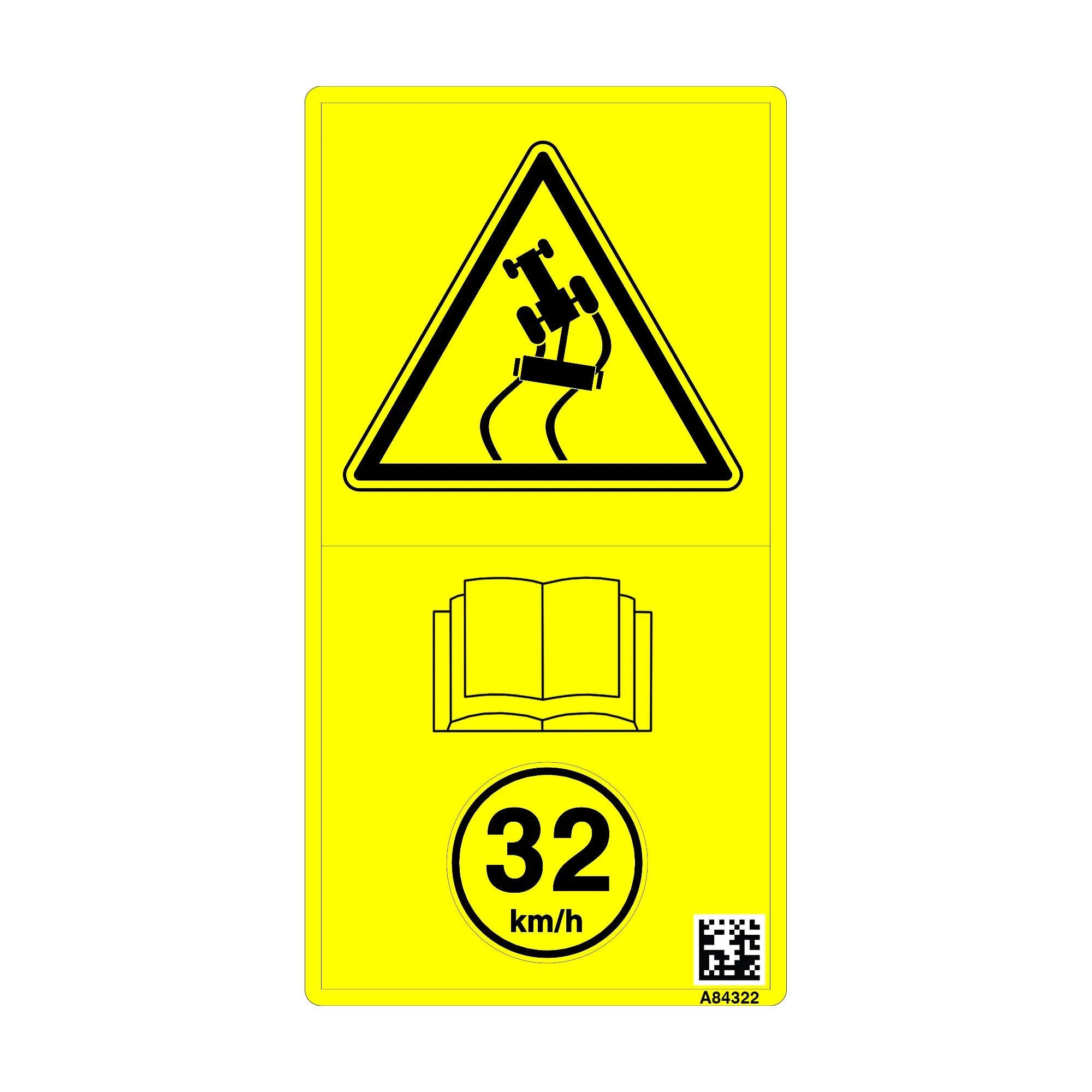 John Deere Inhale Risk Text Free Label - A84322