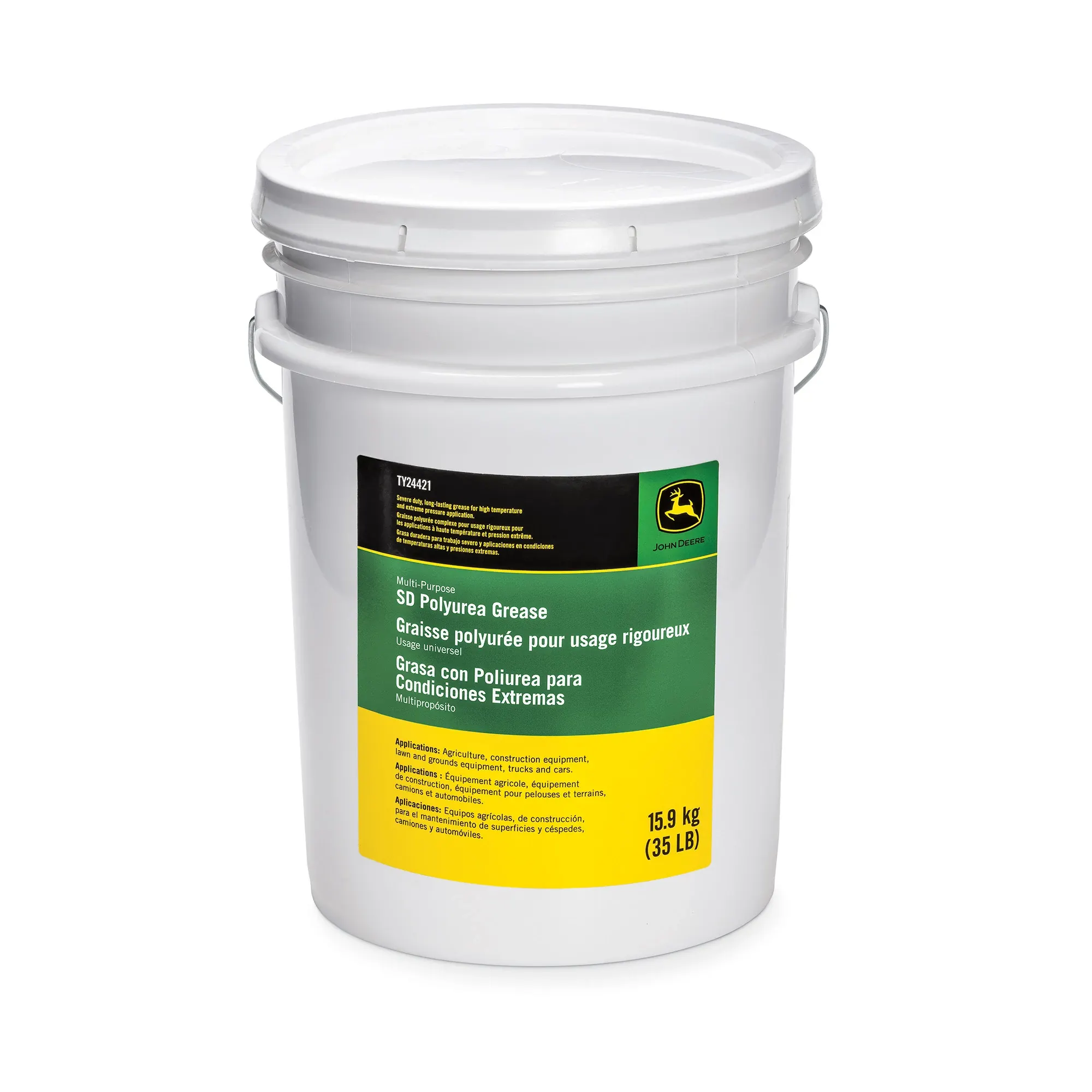 John Deere Multi-Purpose Severe-Duty (SD) Polyurea Grease, 15.9 kg (35 Pound) Pail - TY24421