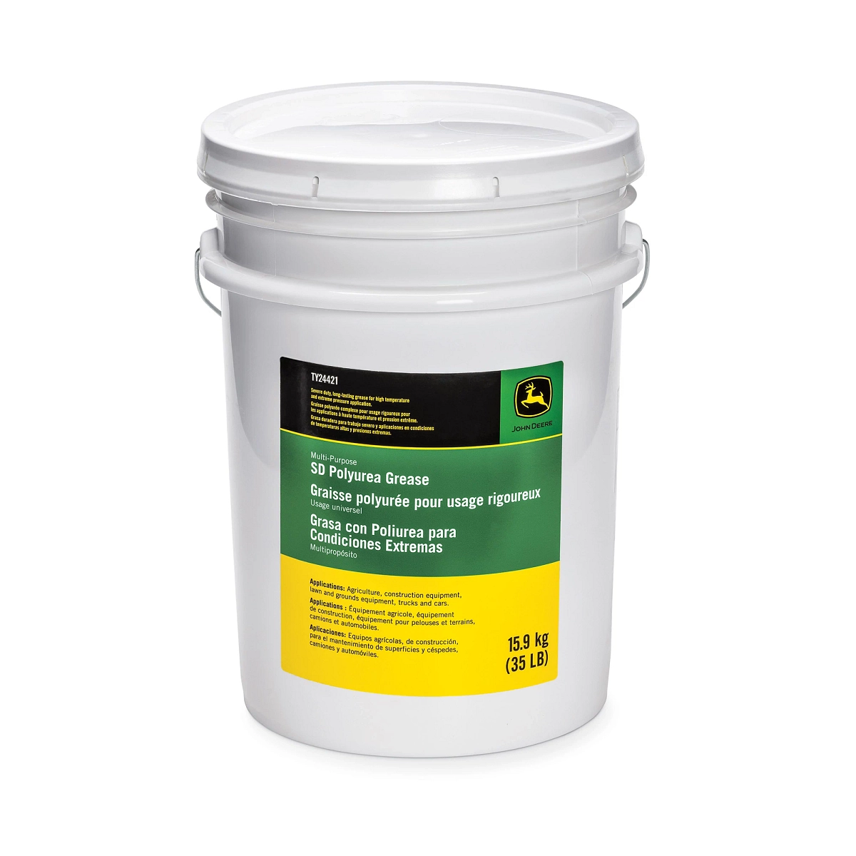 John Deere Multi-Purpose Severe-Duty (SD) Polyurea Grease, 15.9 kg (35 Pound) Pail - TY24421
