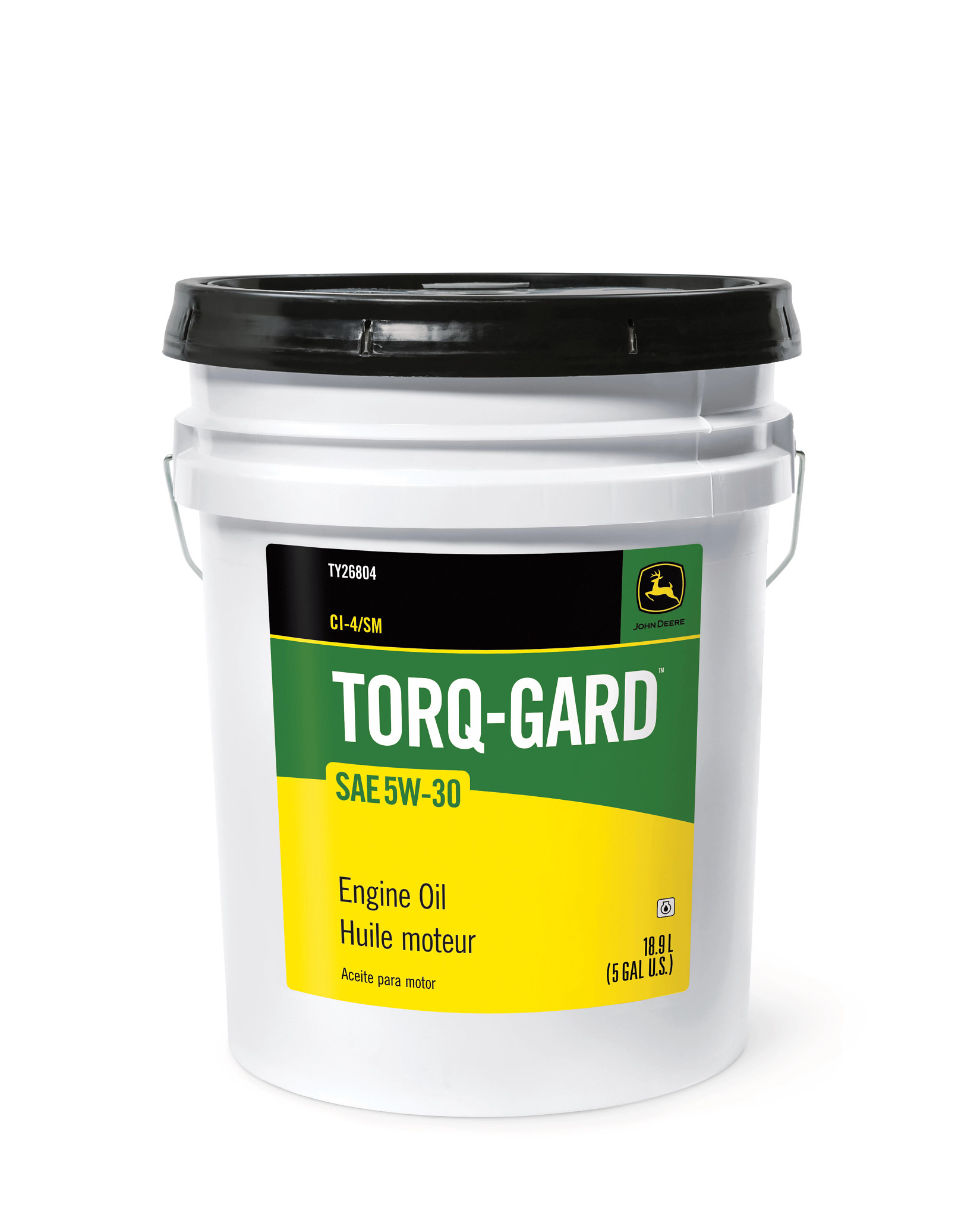 John Deere Engine Oil, Torq-Gard™, SAE 5W-30, API CI4/SM, 18.9 Liter (5 Gallon) - TY26804