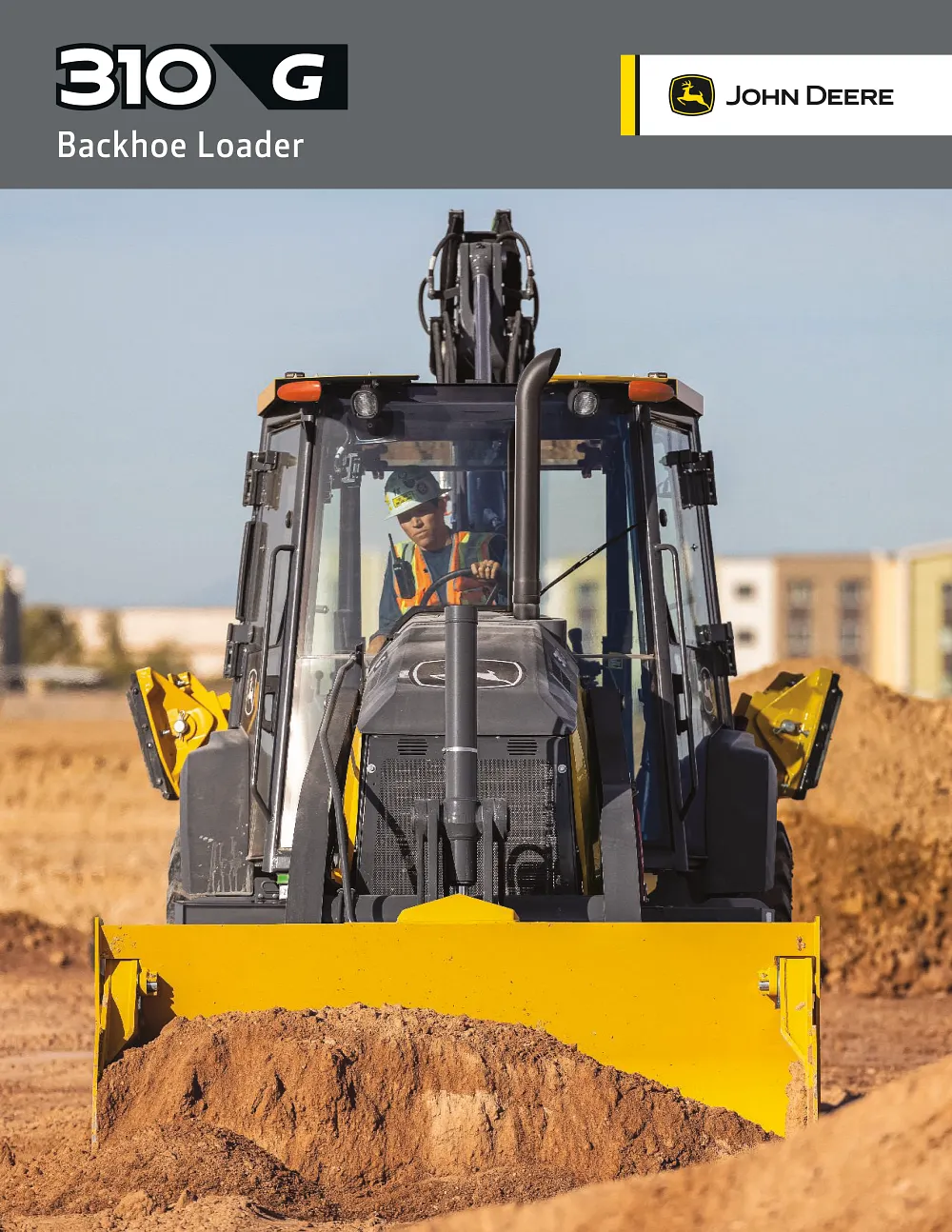 John Deere 310 G-Tier Backhoe Loader Brochure cover