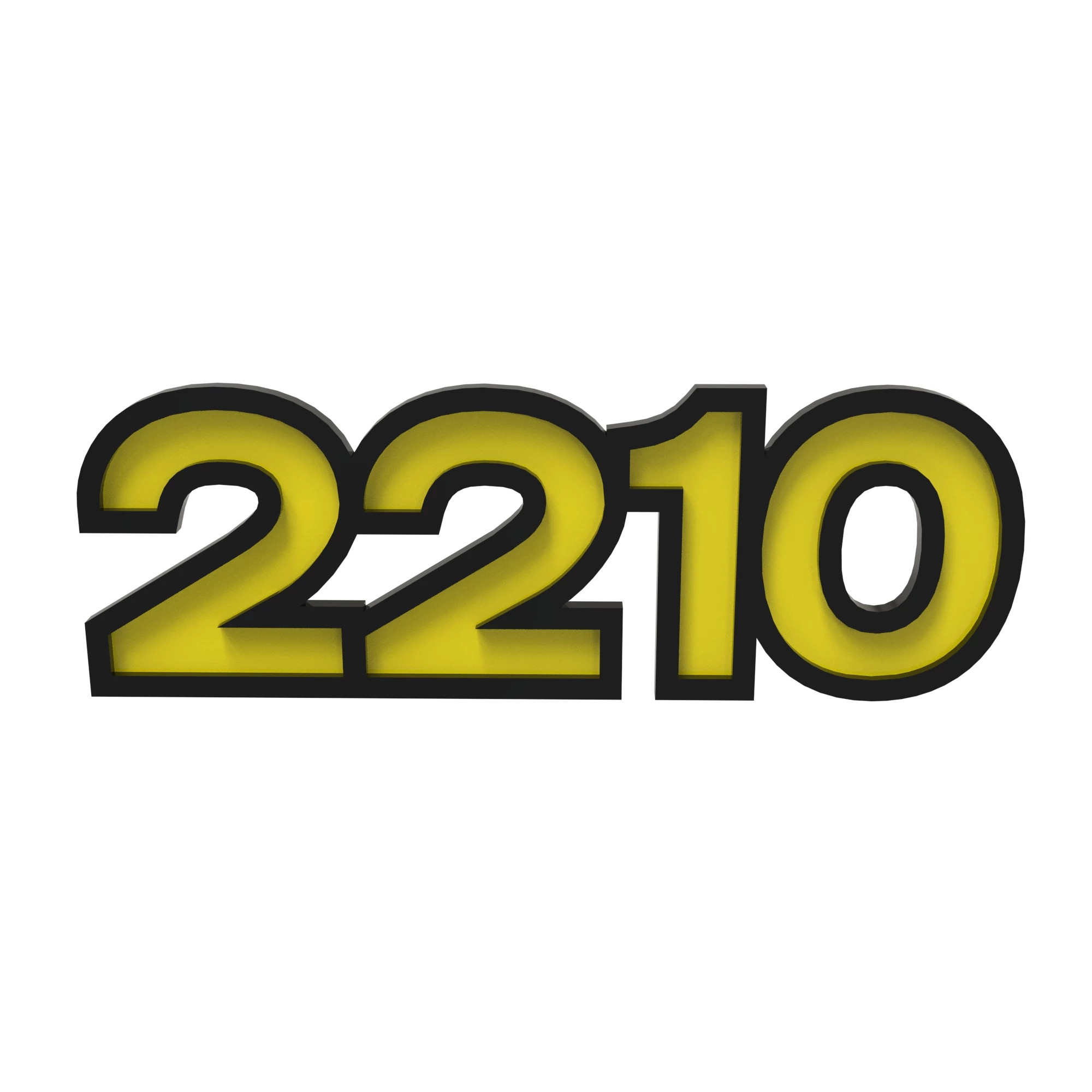 SIGN, MODEL NUMBER (2210)