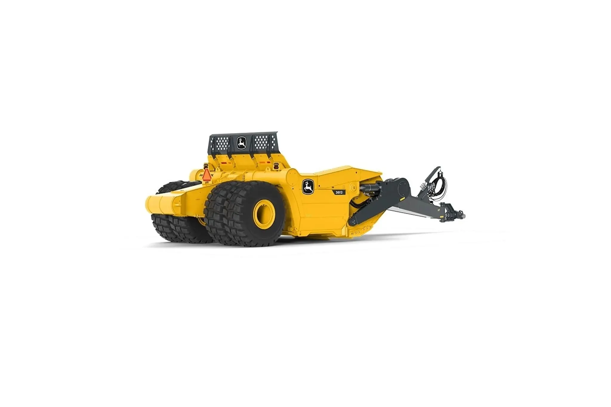 Studio image of a 3812 4-Tire Ejector Scraper Scraper