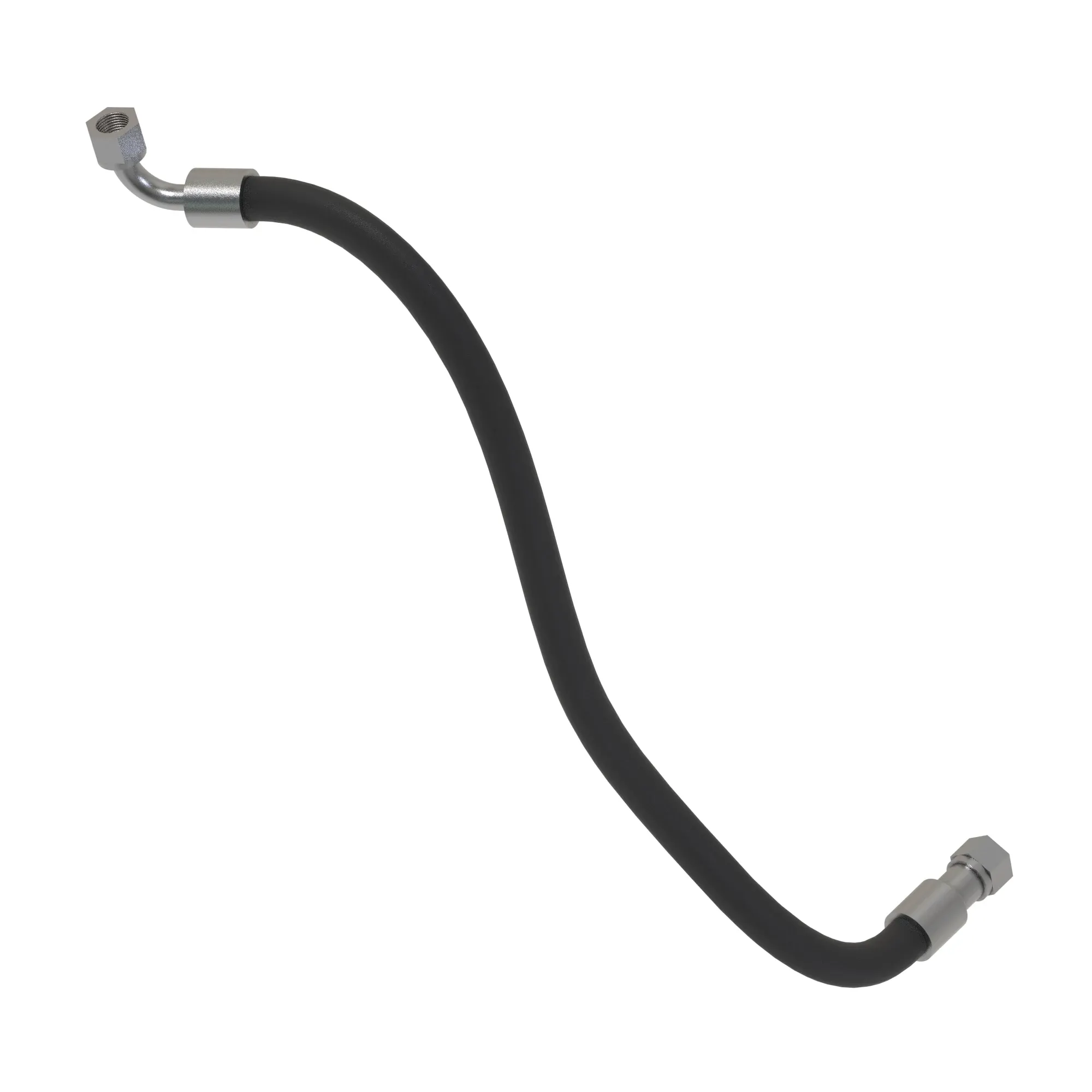John Deere Hydraulic Hose with Elbow Fitting - F699634