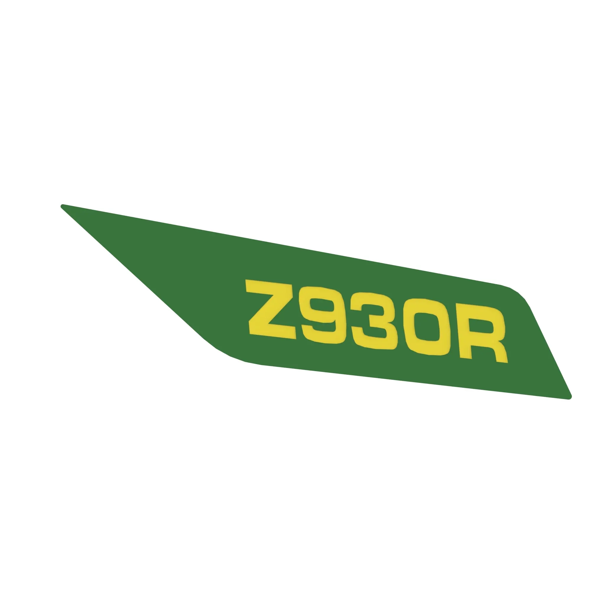 John Deere Z930R Model Number Label, Right Side - TCU32608